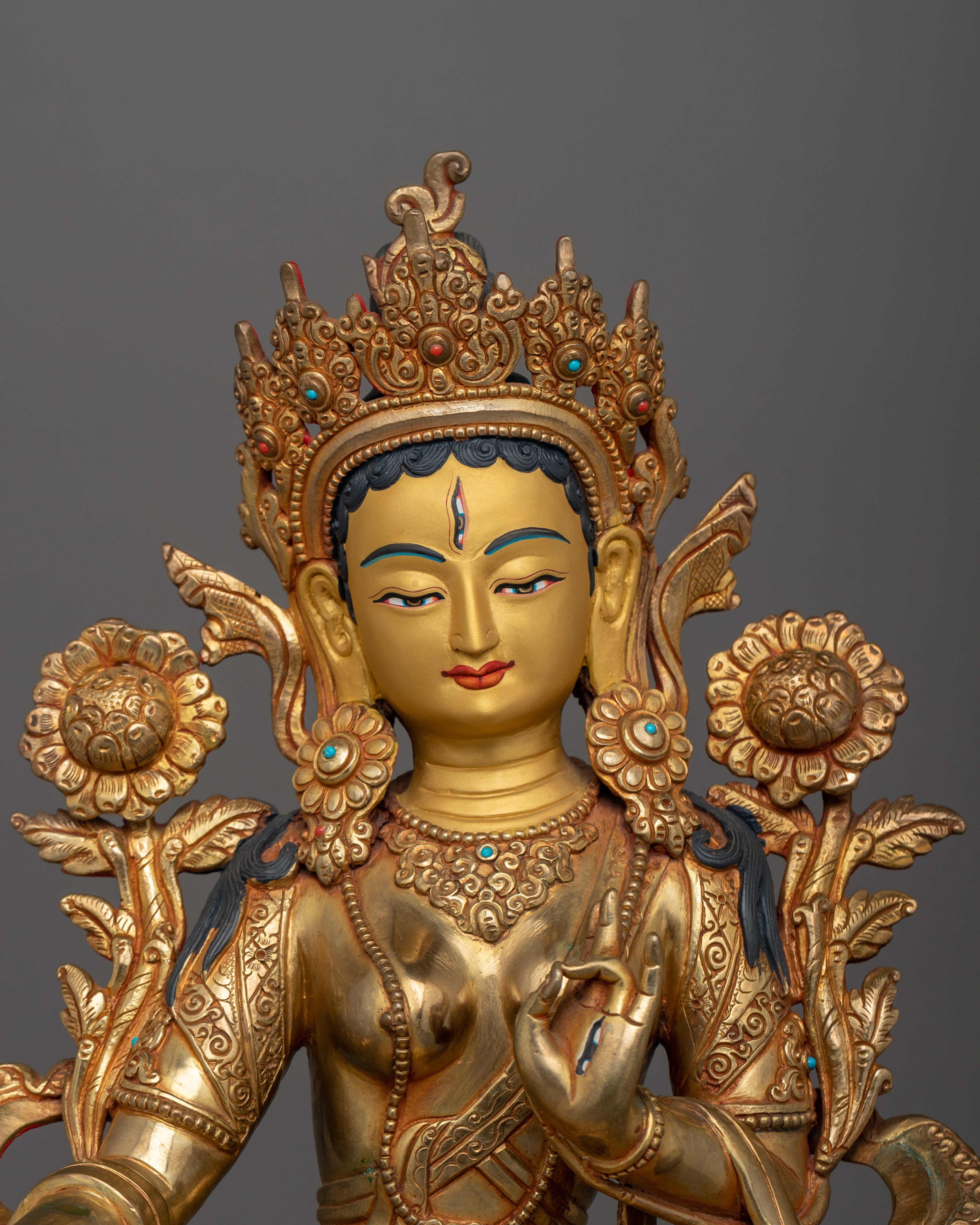 Handcrafted Statue of White Tara | The Radiant Deity of Longevity and Inner Peace