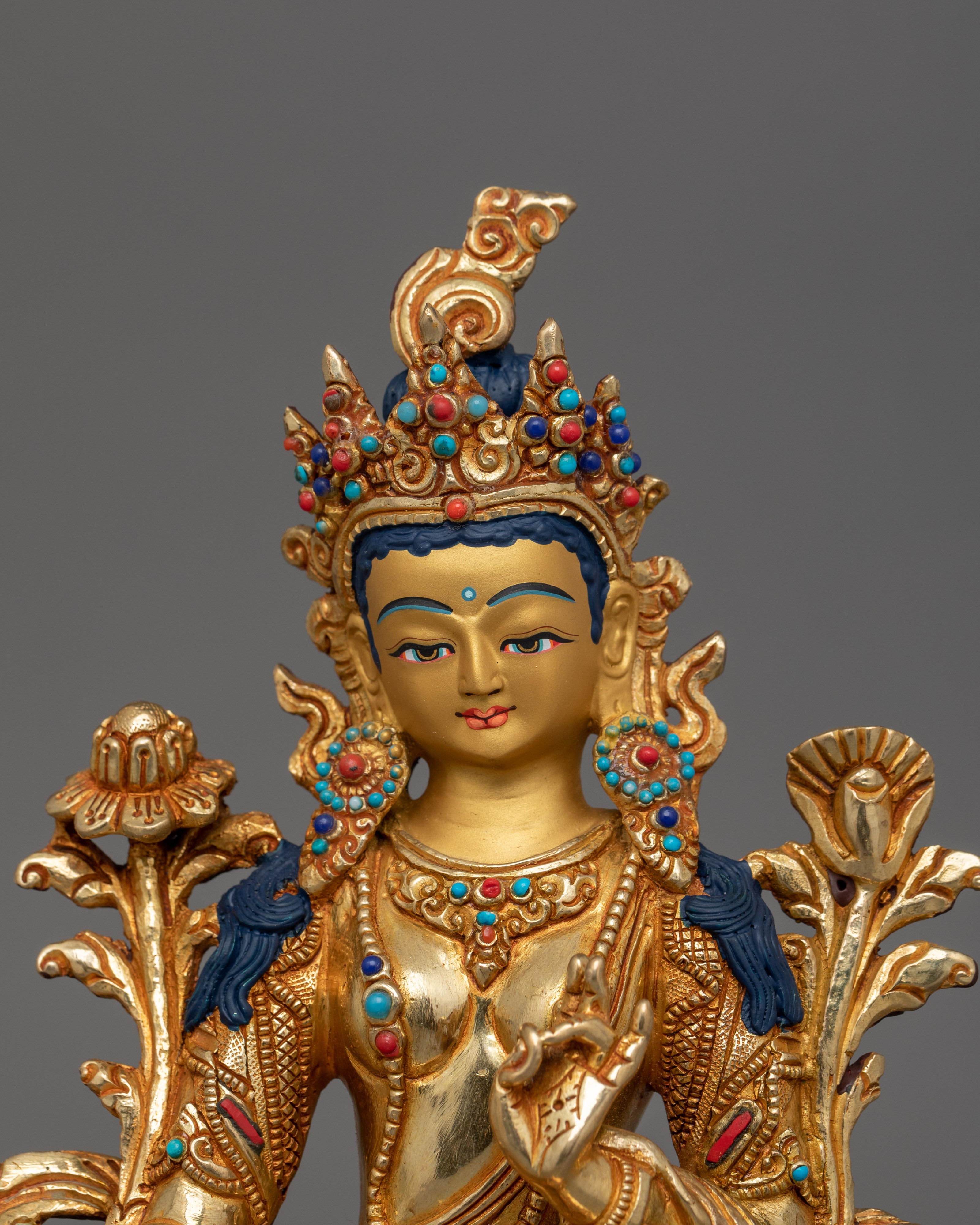 Traditional Statue of Green Tara | The Protector and Healer in Tibetan Buddhism