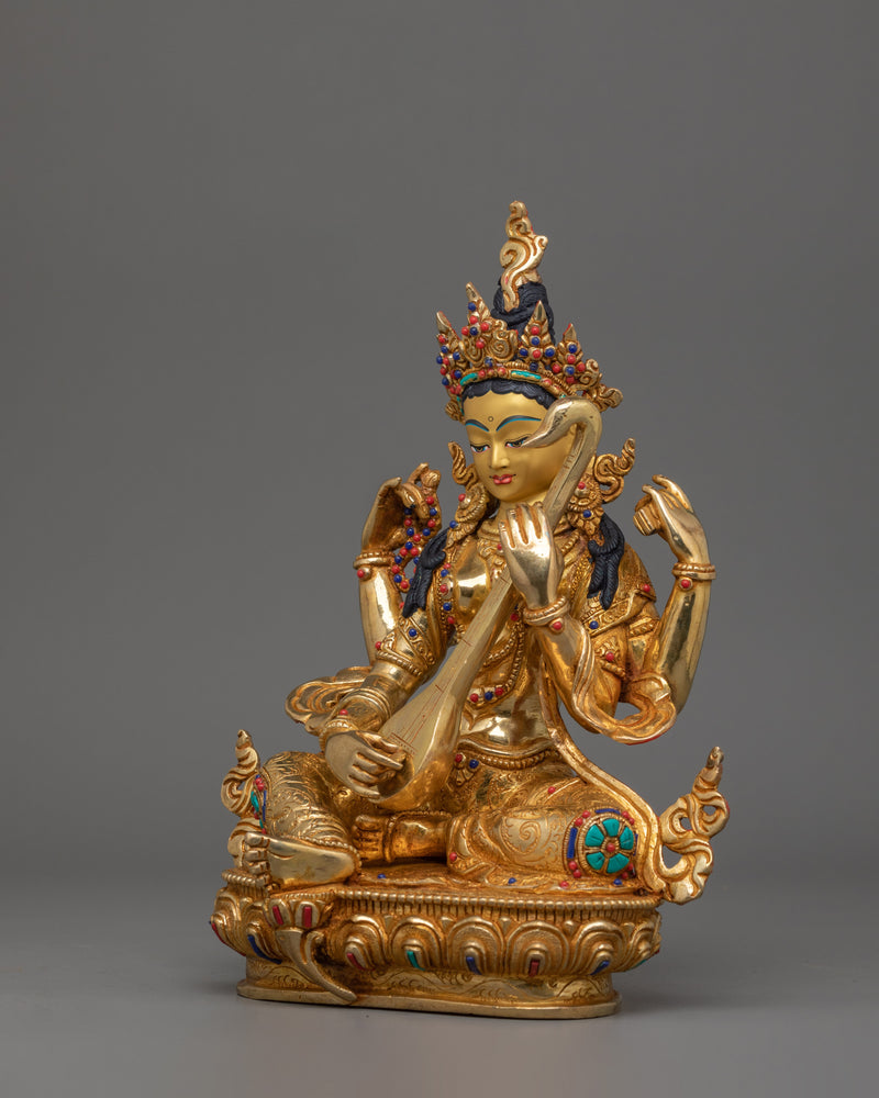 Traditional Statue of Saraswoti | The Goddess of Knowledge, Music, and Wisdom
