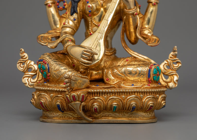 Traditional Statue of Saraswoti | The Goddess of Knowledge, Music, and Wisdom