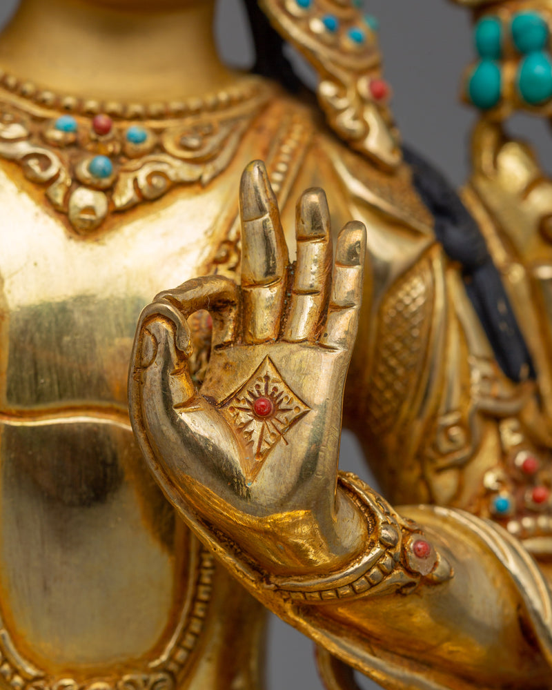 Handmade Sculpture of Manjushri |  Representing the perfection of wisdom