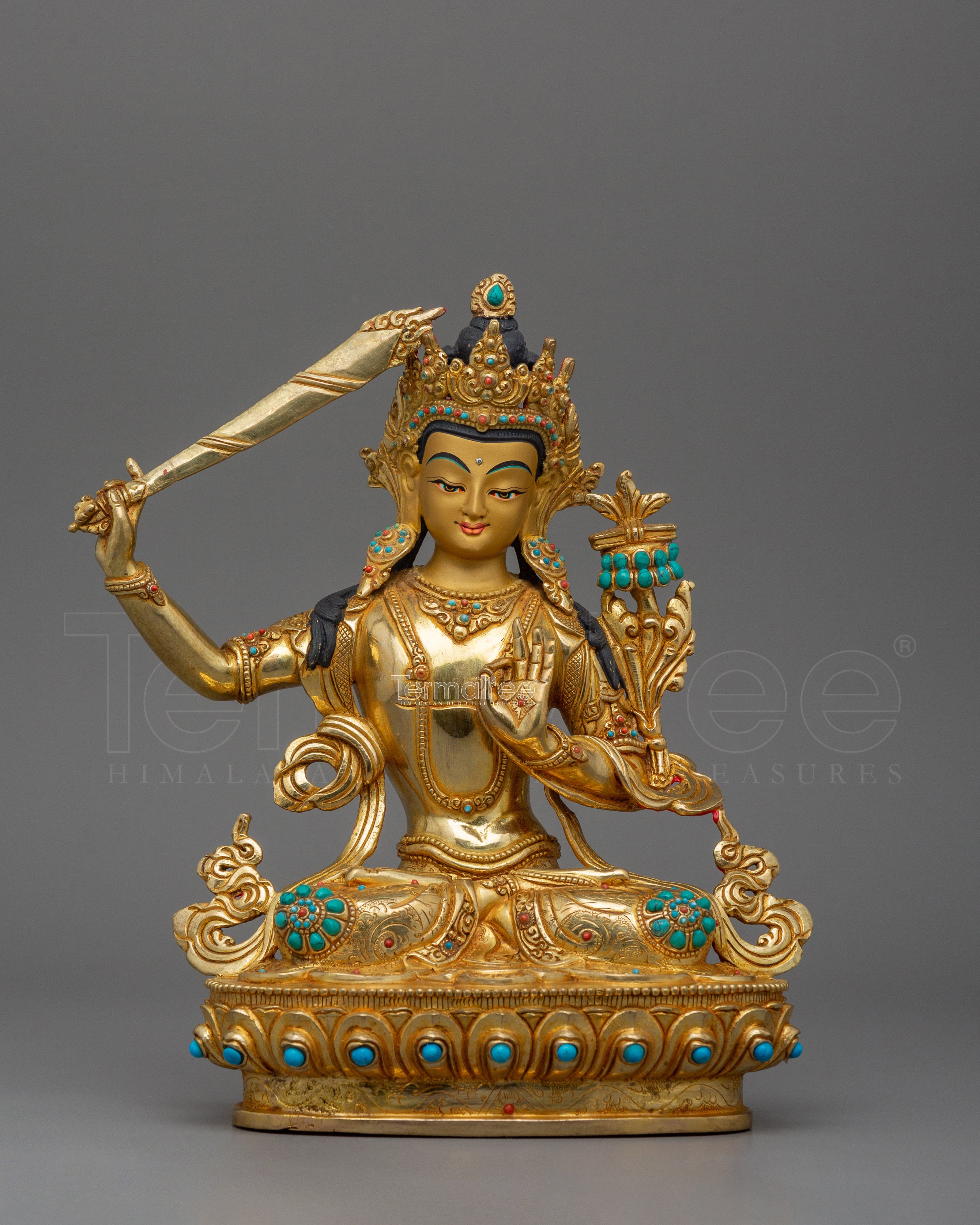 Handmade Sculpture of Manjushri |  Representing the perfection of wisdom