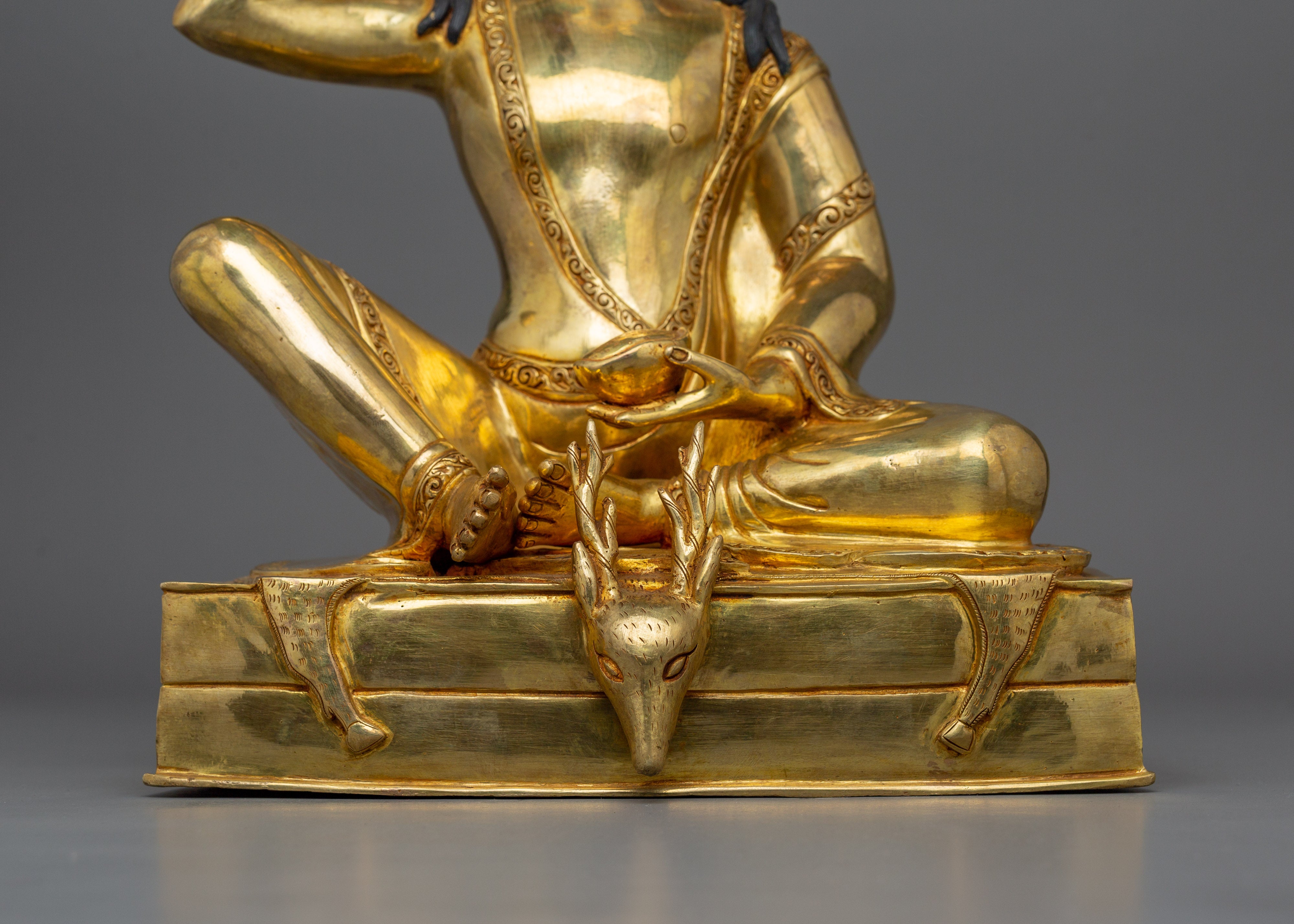 Buddhist Master Milarepa Statue | Tibetan Yogi Sculpture