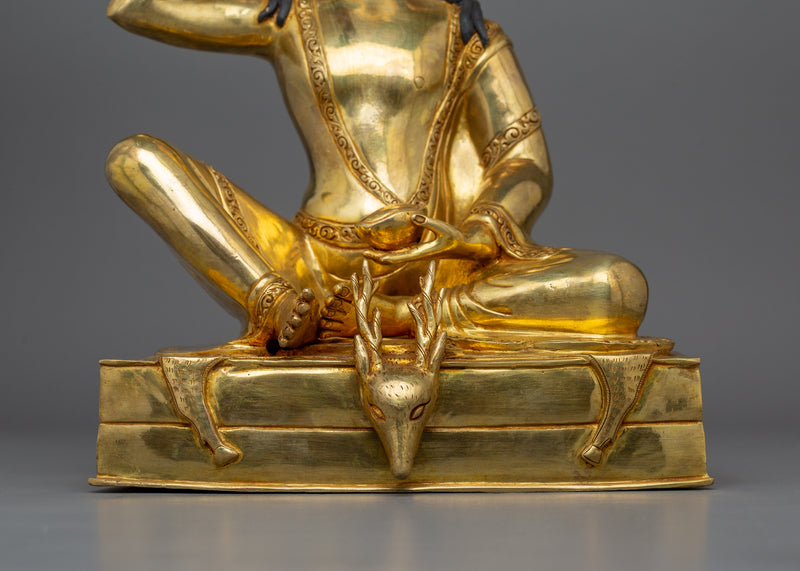 Buddhist Master Milarepa Statue | Tibetan Yogi Sculpture