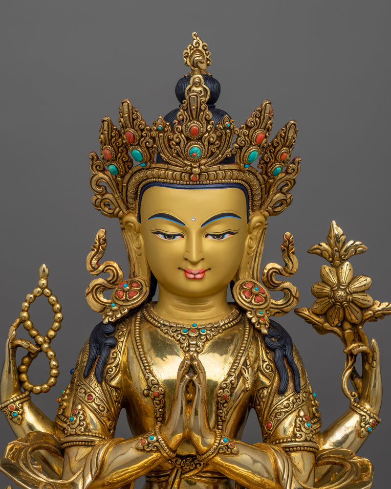 Chenrezig Himalayan Handcrafted Statue | The Great Compassionate One