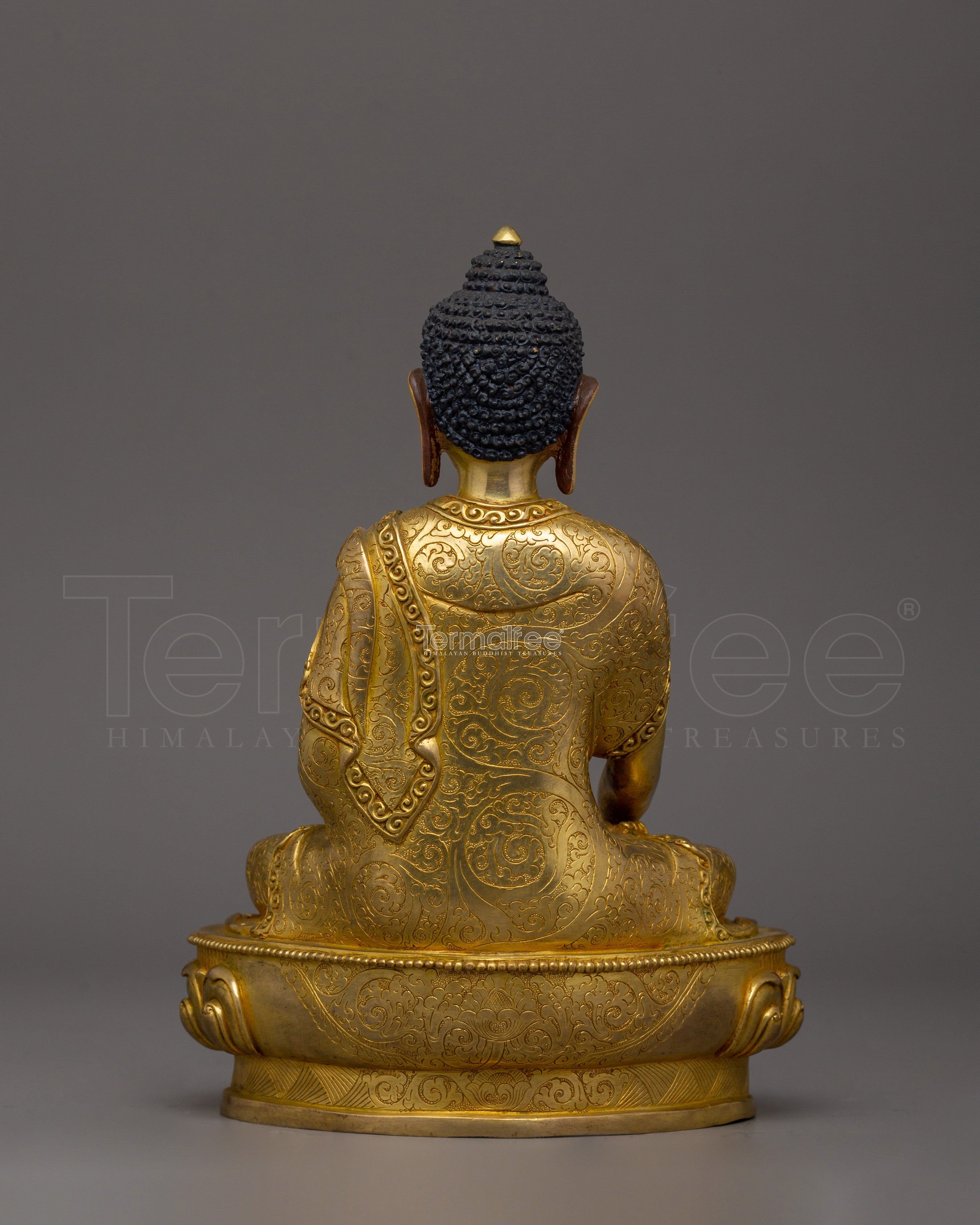 Shakyamuni Buddha Handmade figurine | 24K Gold Gilded Buddha