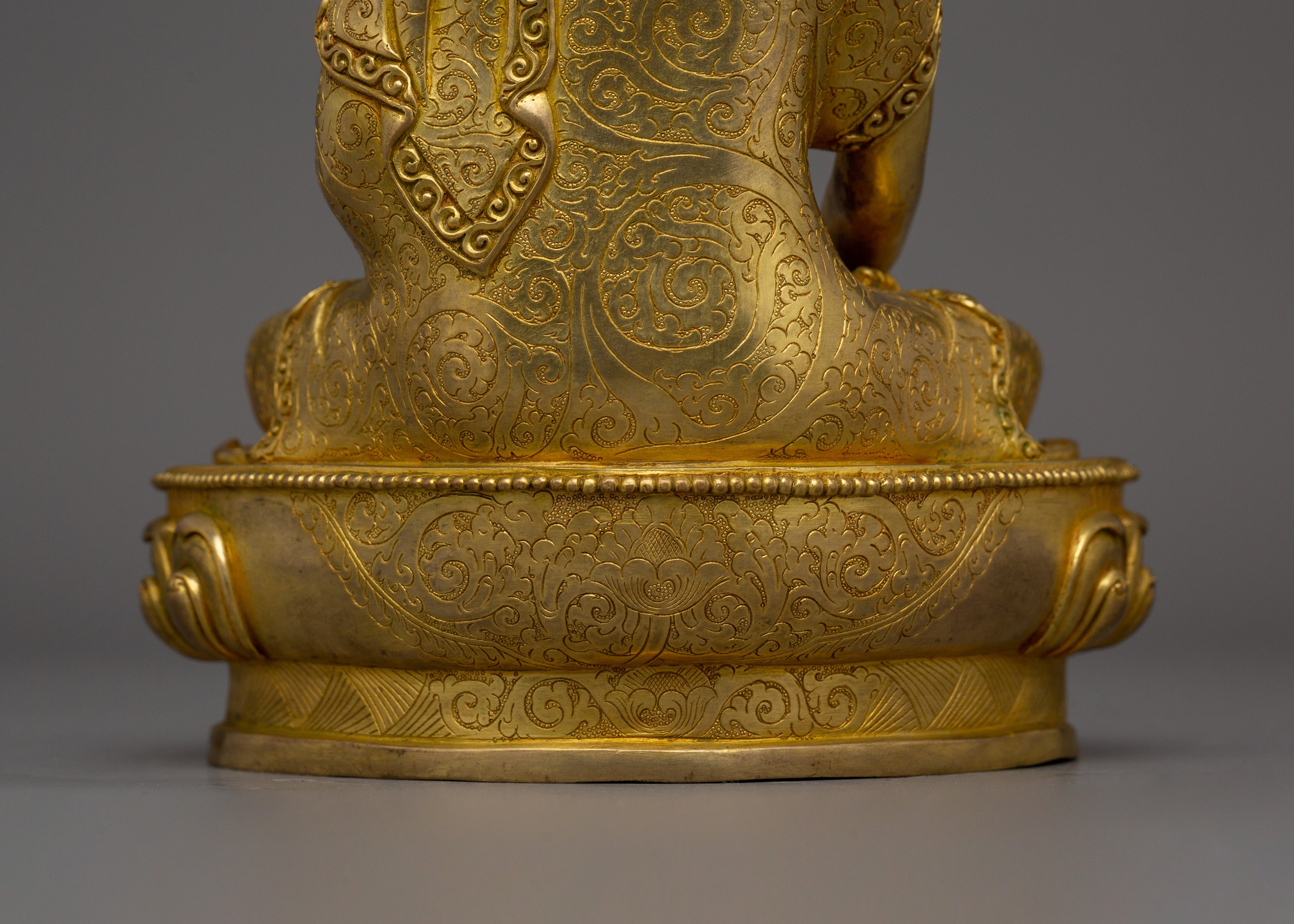 Shakyamuni Buddha Handmade figurine | 24K Gold Gilded Buddha