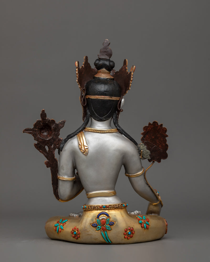 White Tara Handmade Statue | Goddess of Compassion and Eternal Life