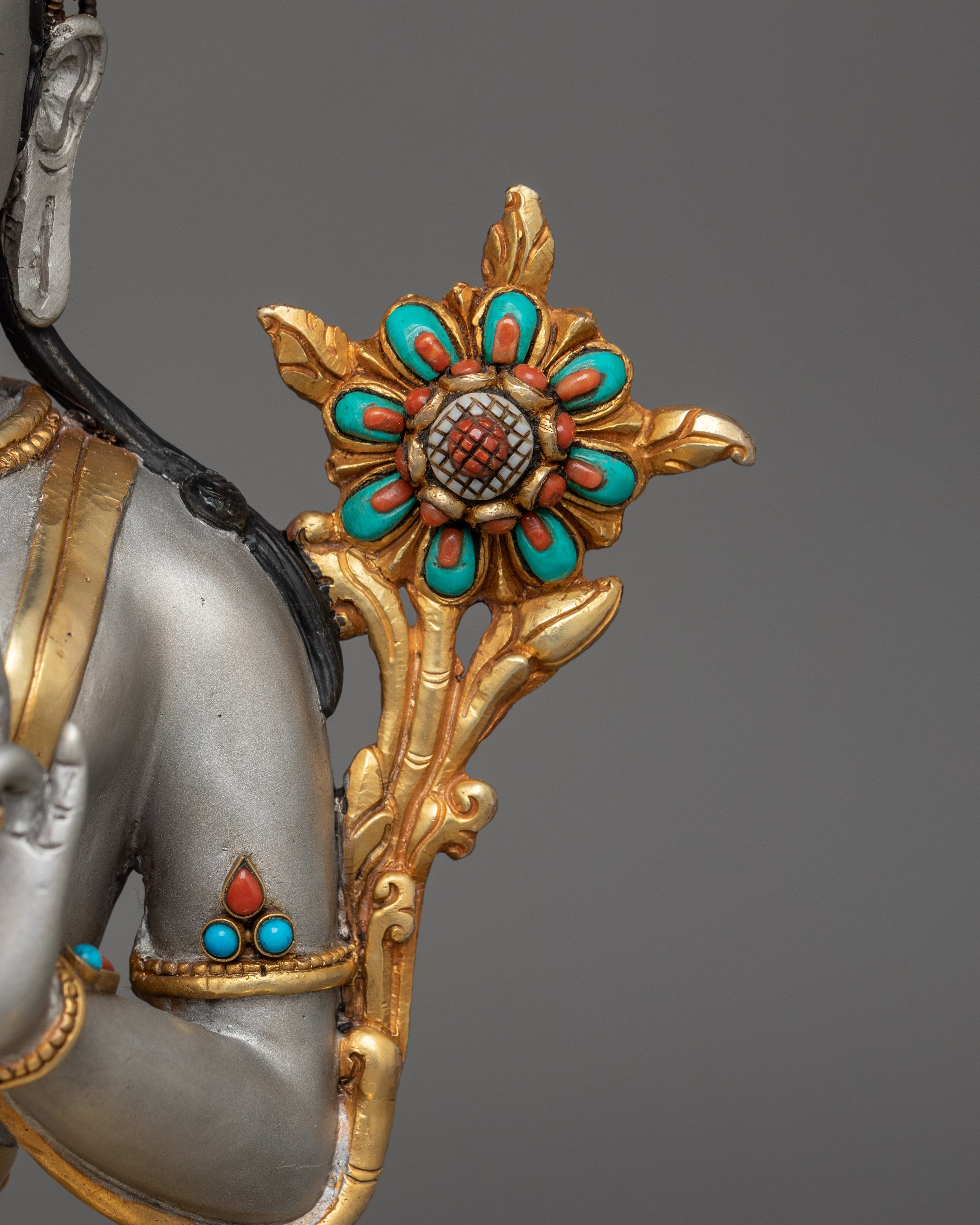 White Tara Handmade Statue | Goddess of Compassion and Eternal Life