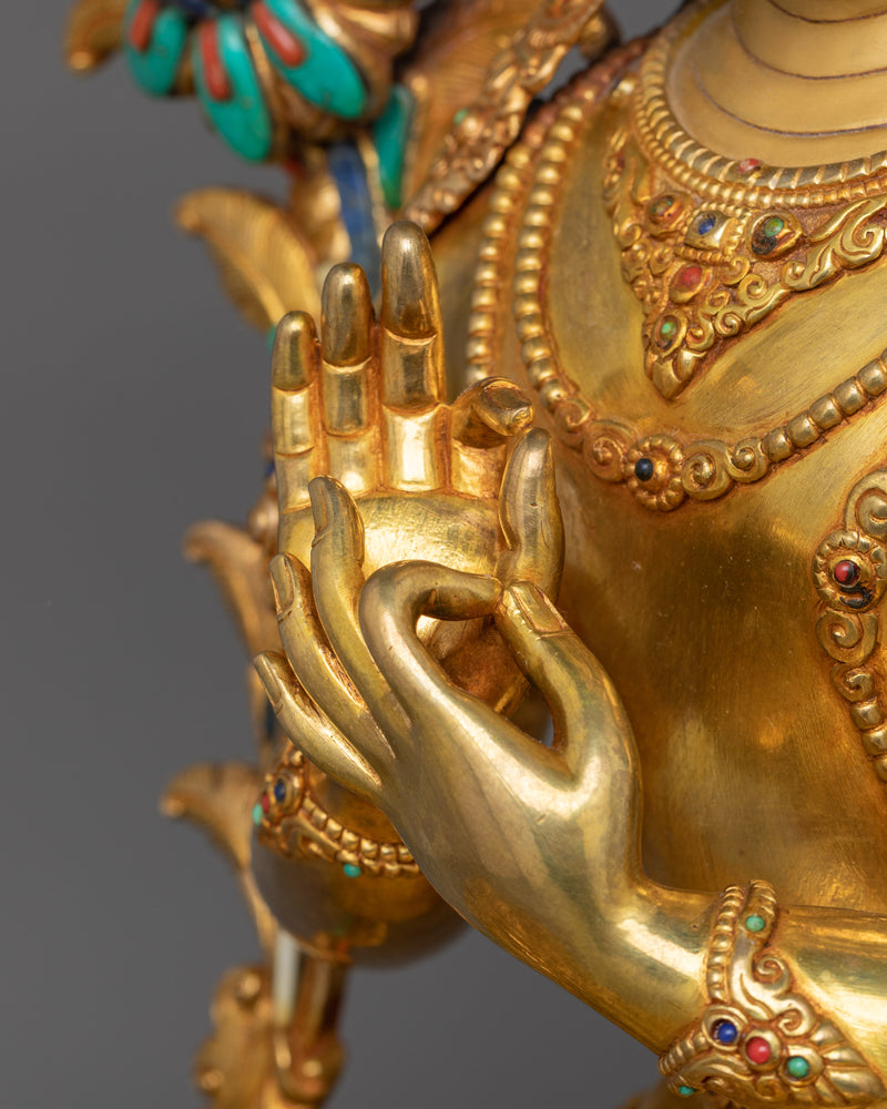 Handcrafted Manjushri Figurine | Bodhisattva of Wisdom