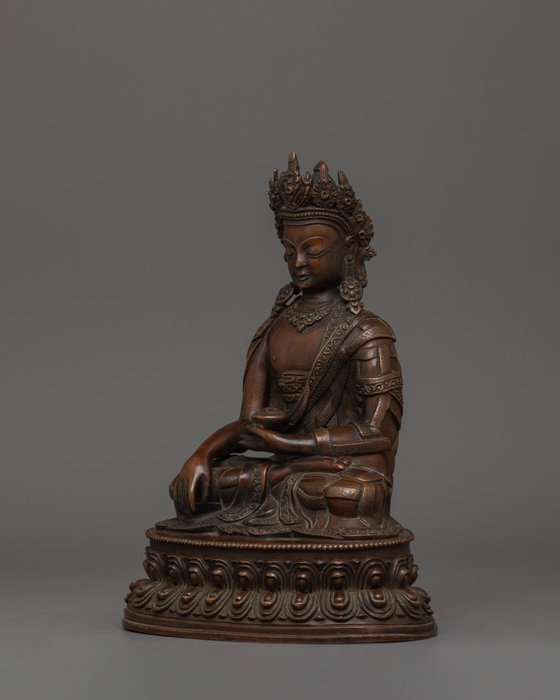 Handmade Statue of Crown Shakyamuni Buddha | Crowned Buddha of Enlightenment
