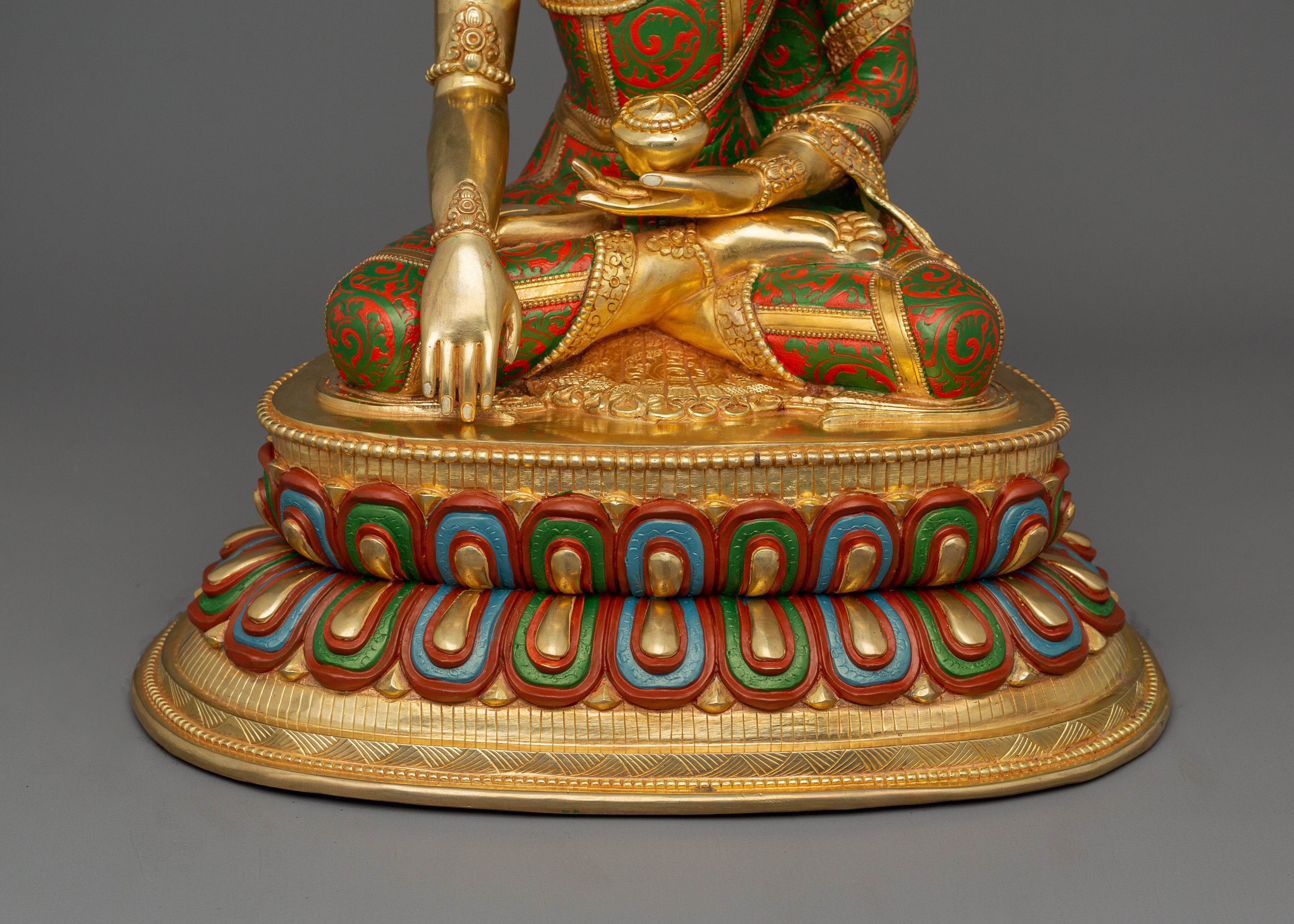 Crown Shakyamuni Buddha Handmade Statue | Sage of the Shakya Clan