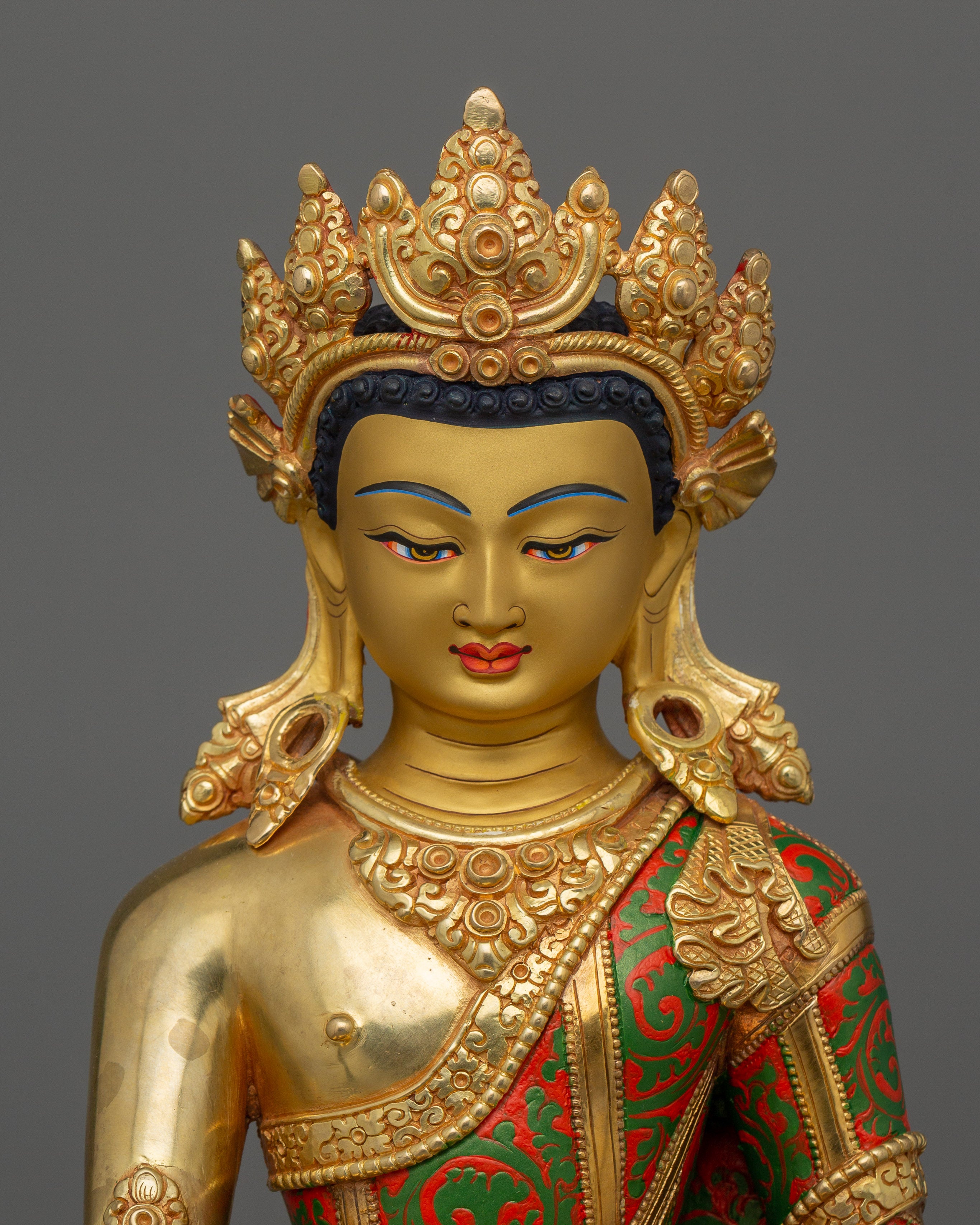 Crown Shakyamuni Buddha Handmade Statue | Sage of the Shakya Clan