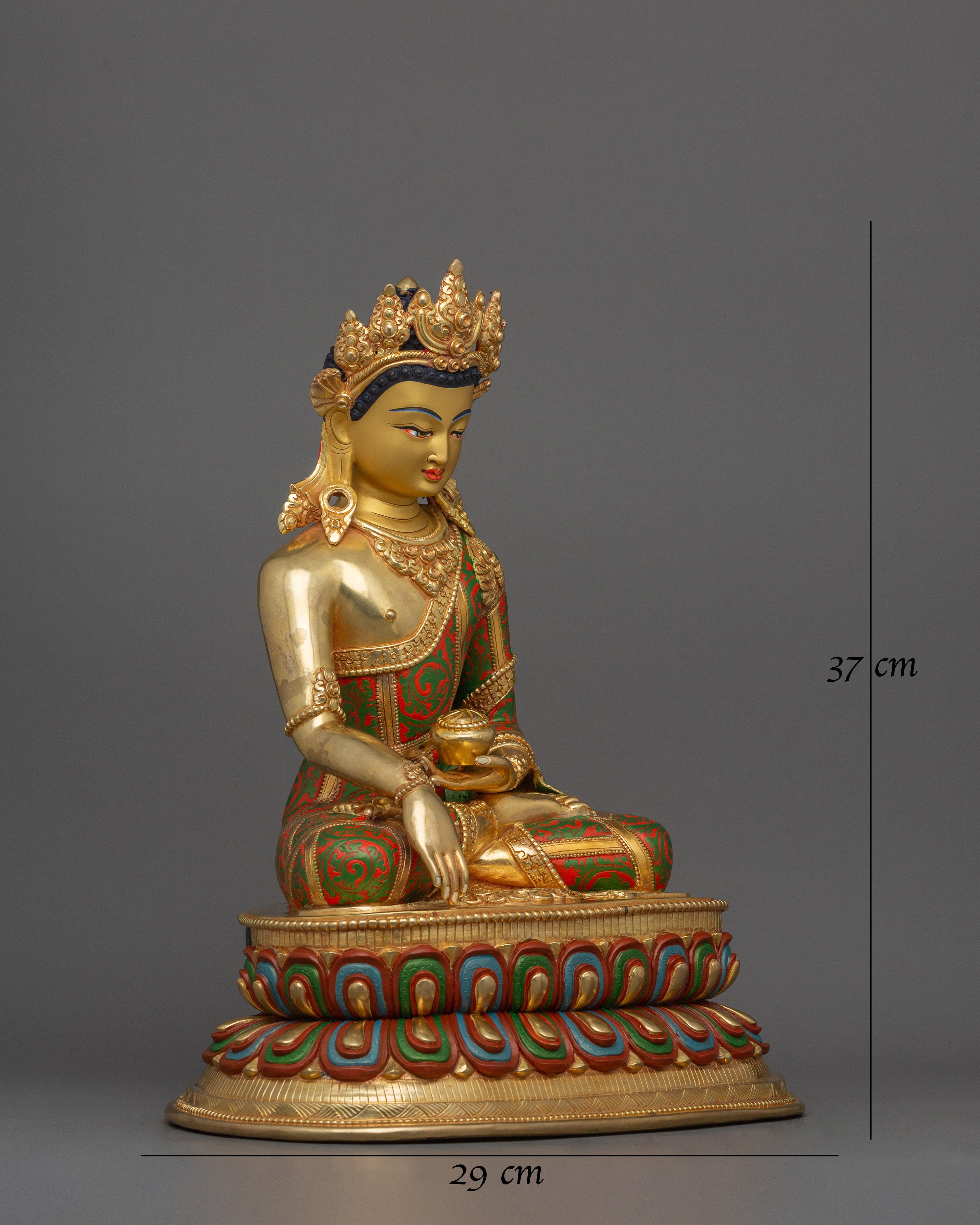 crown-shakyamuni-buddha-handmade-statue