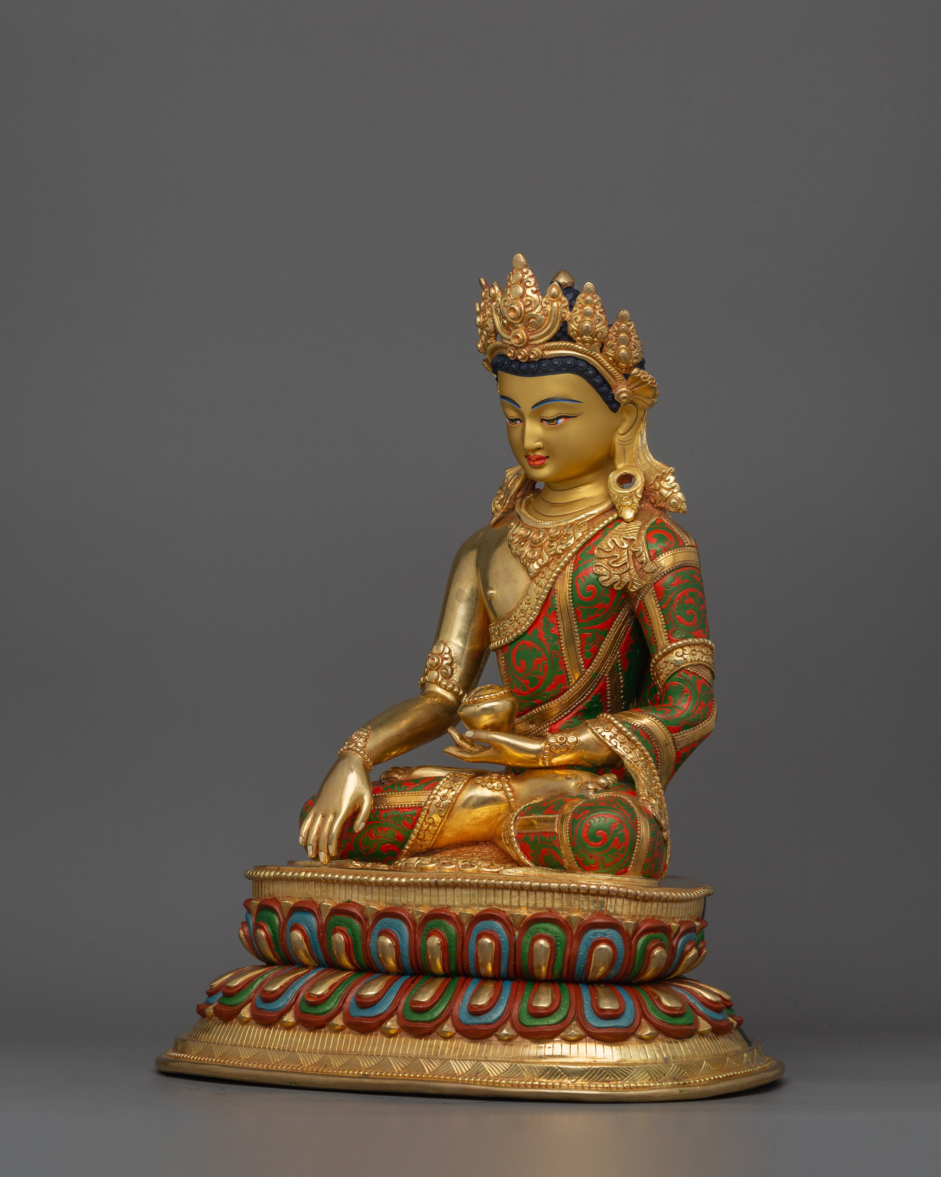 Crown Shakyamuni Buddha Handmade Statue | Sage of the Shakya Clan