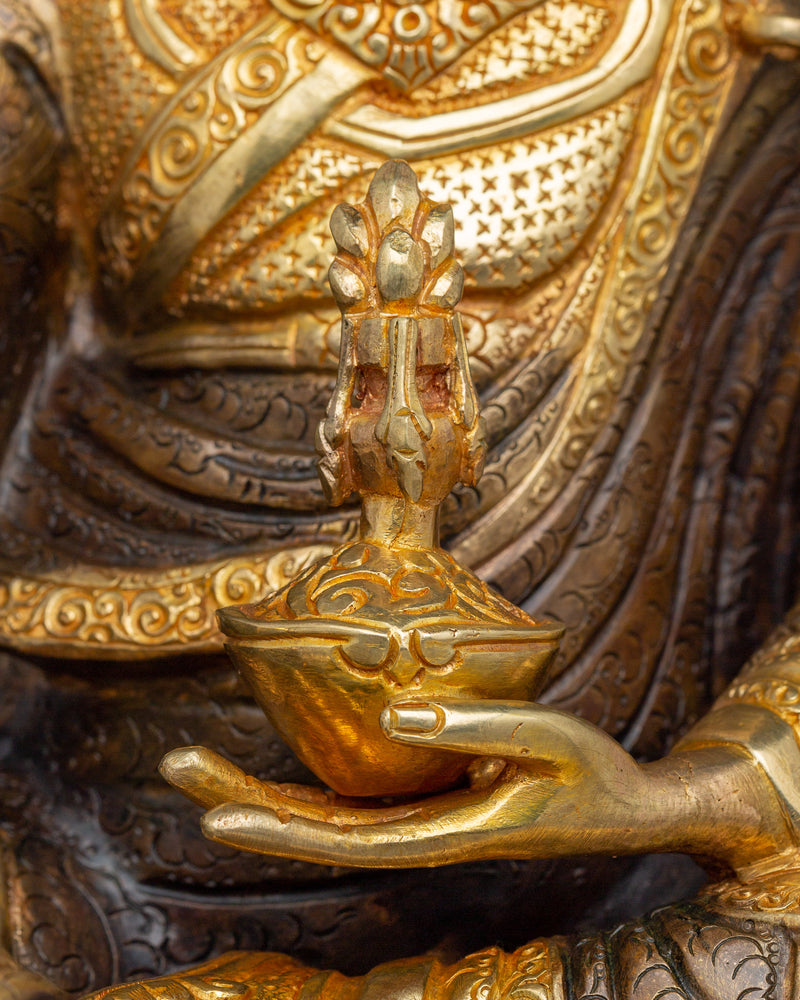 24K Gold Gilded Guru Rinpoche | Dharma Protector Deity