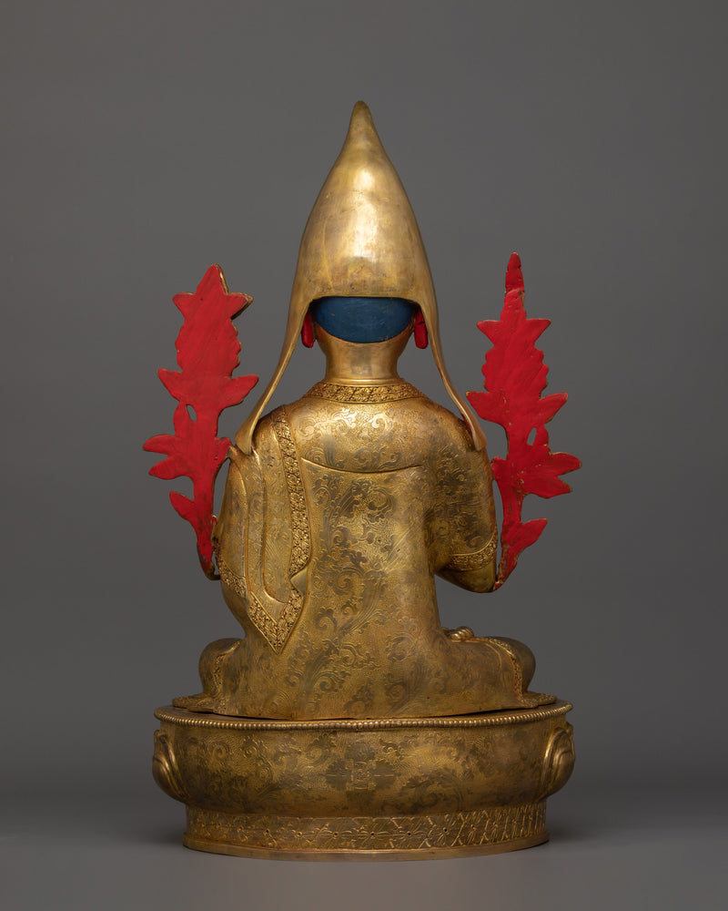 Himalayan Statue Set of Tsongkhapa | The Embodiment of Compassion and Wisdom
