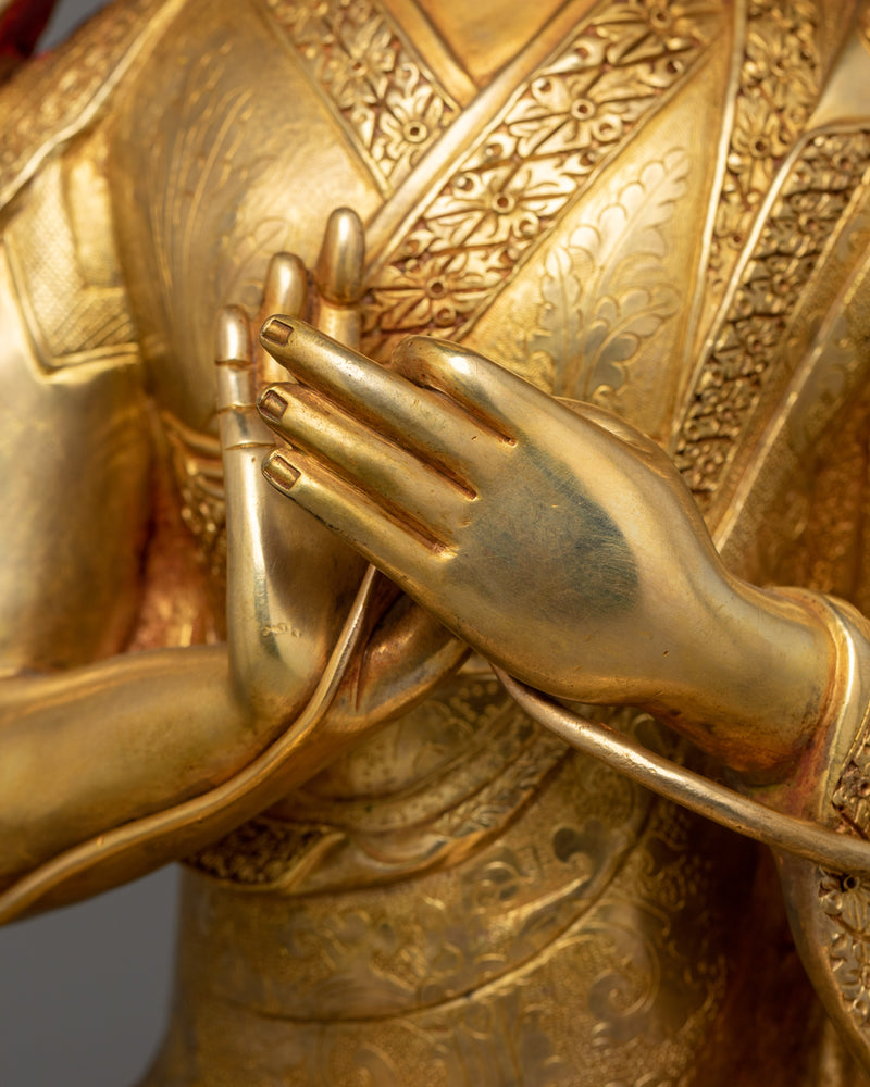 Himalayan Statue Set of Tsongkhapa | The Embodiment of Compassion and Wisdom