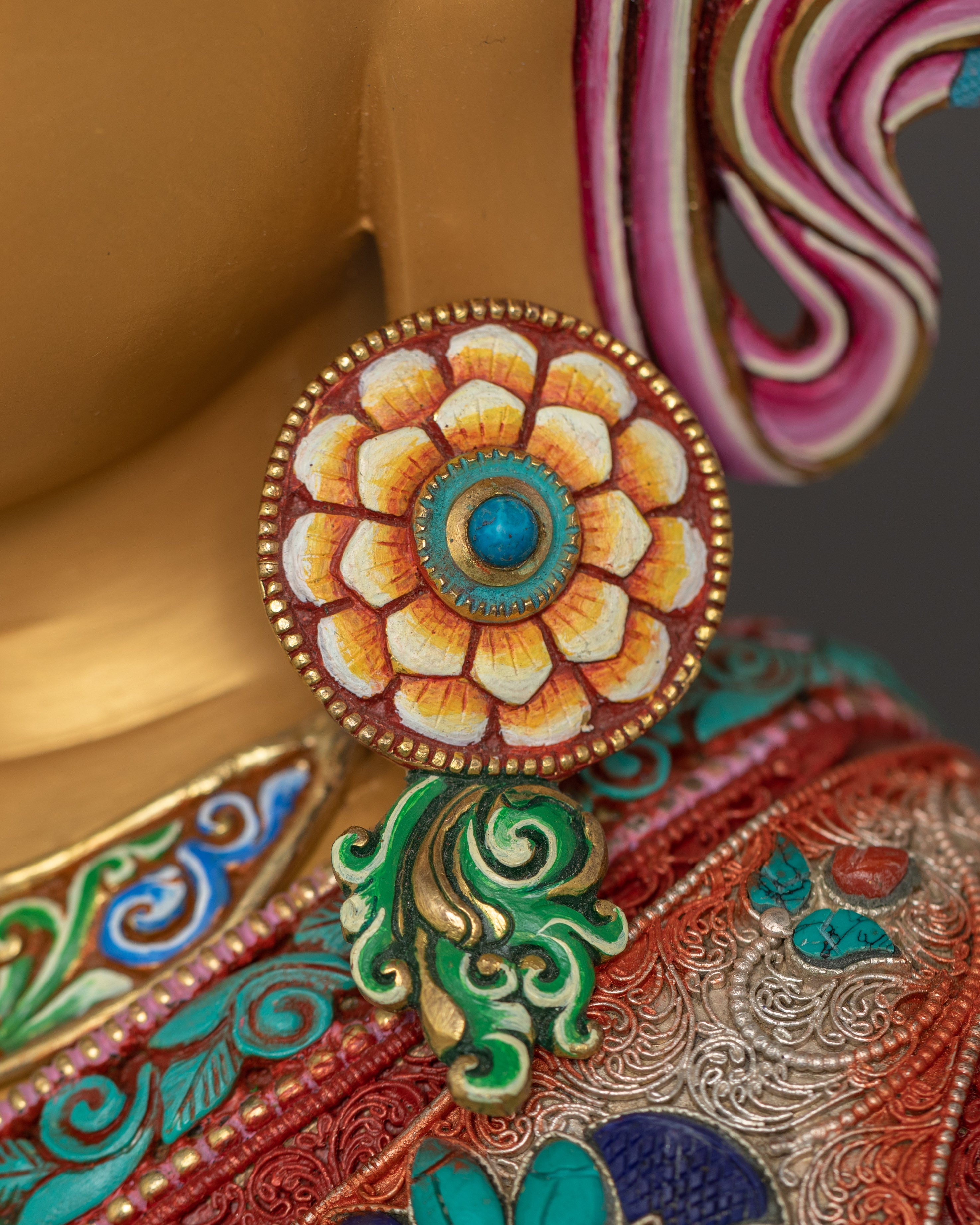 Royal Shakyamuni Buddha with Beautiful Crown | Divine Wisdom Symbol