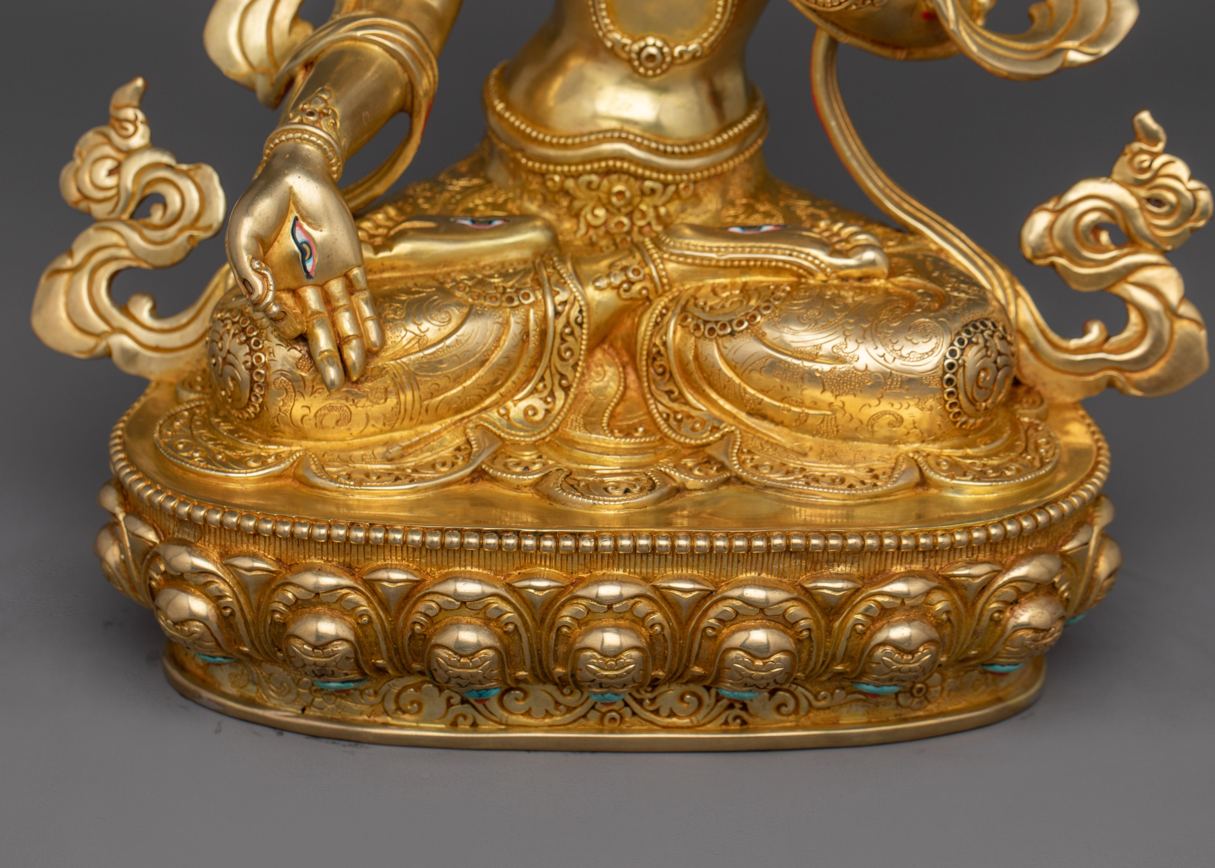 Handcrafted Goddess White Tara Statue | Tara for Longevity and Healing