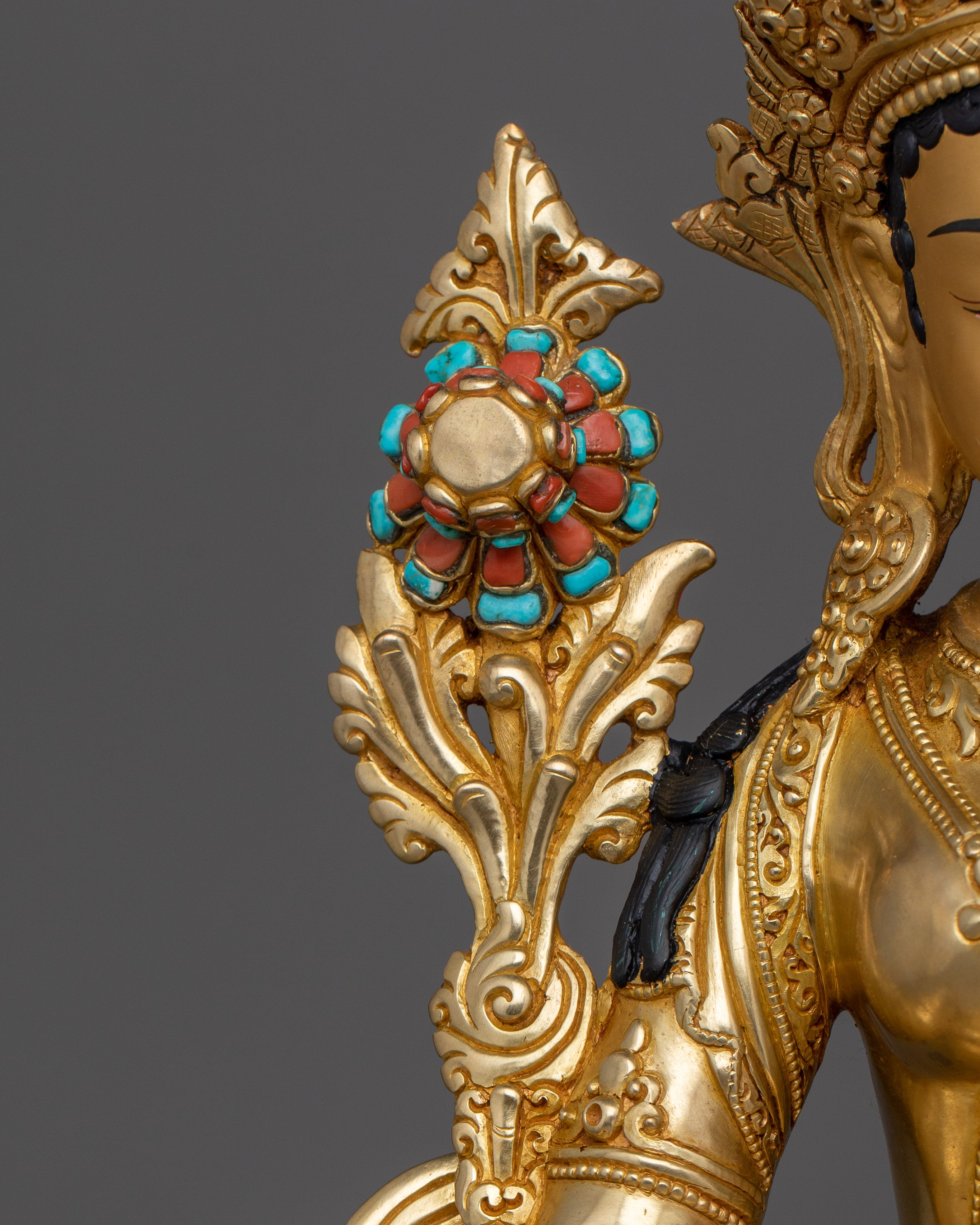 Handcrafted Goddess White Tara Statue | Tara for Longevity and Healing