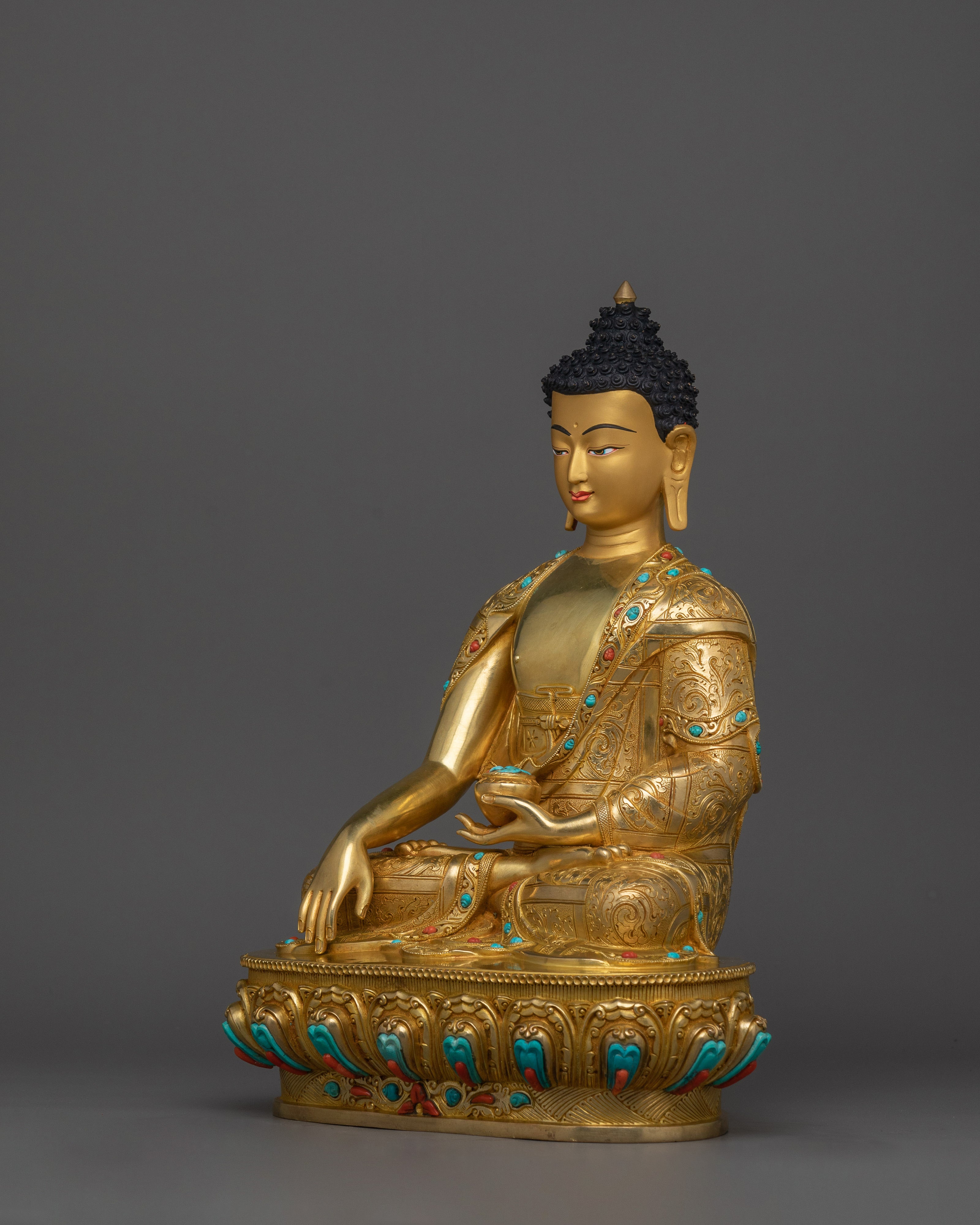 Himalayan Sculpture of Shakyamuni Buddha | Handcrafted Tibetan Art