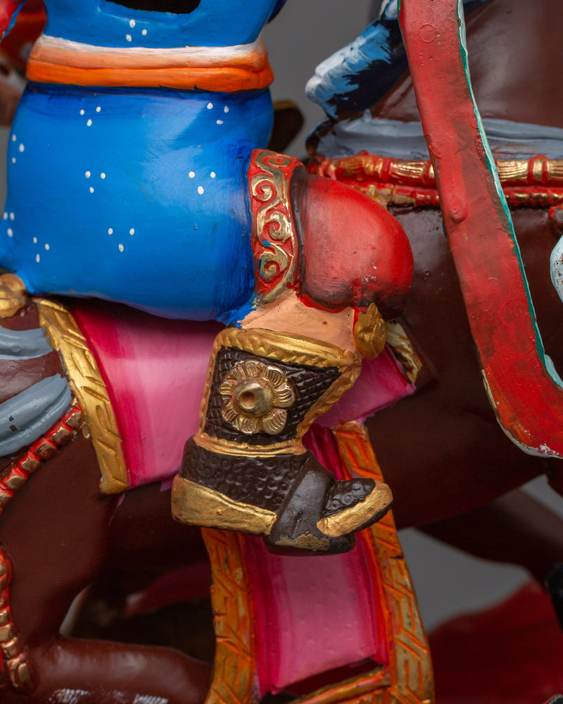 King Gesar Handmade Statue | Guardian of the Sacred Land