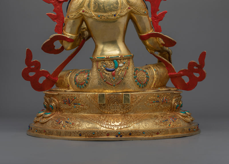 Buddhist Figurine Green Tara | Divine Feminine Sculpture