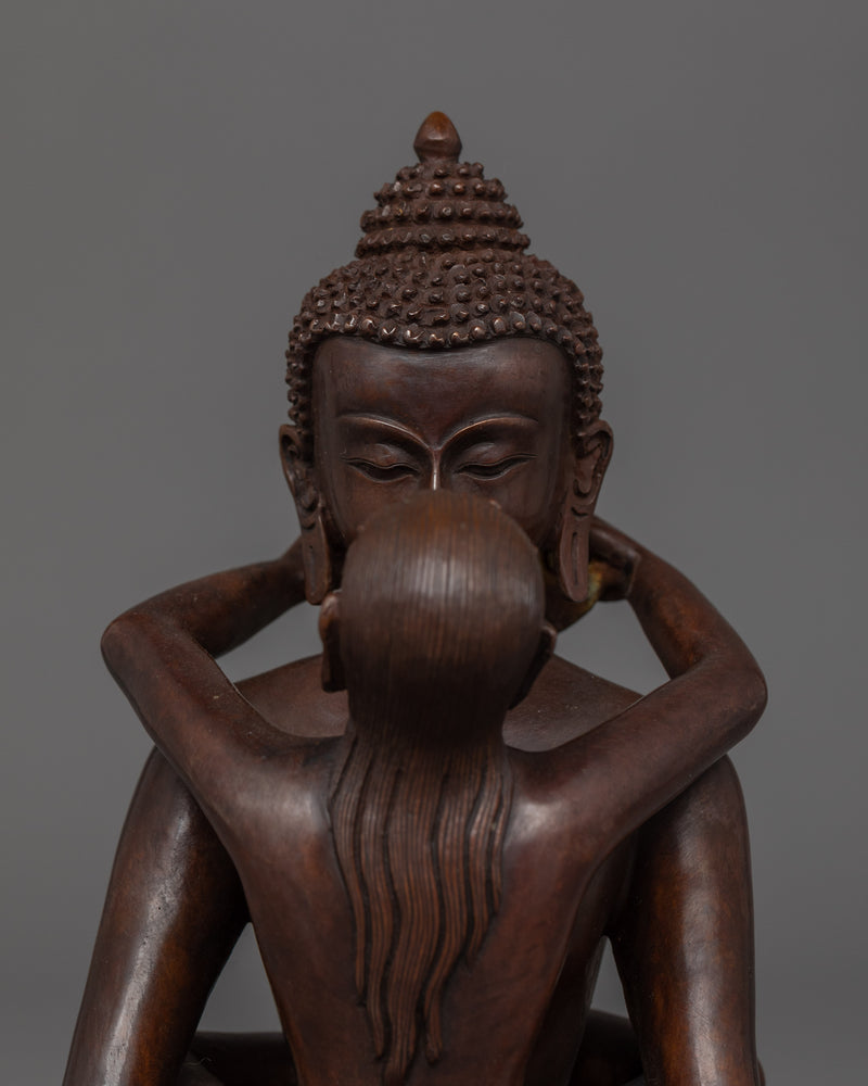 Traditional Sculpture of Samanthabhadra with consort | The Unifier of Wisdom