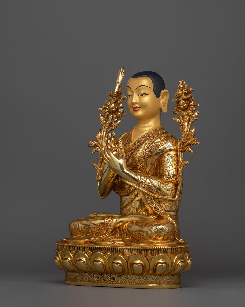 Tibetan Sculpture of Tsongkhapa Set | Tsongkhapa with Two Disciples