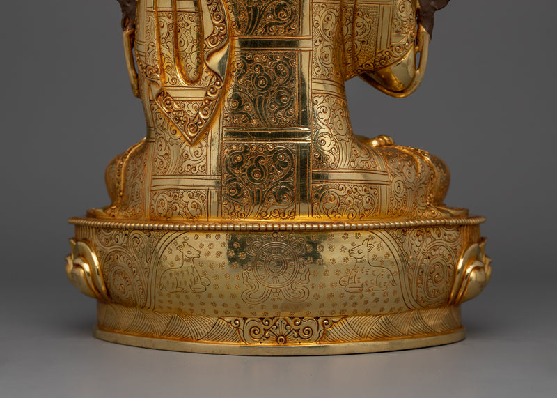 Tibetan Sculpture of Tsongkhapa Set | Tsongkhapa with Two Disciples