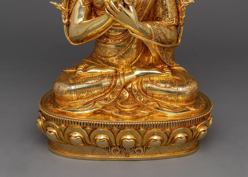 Tibetan Sculpture of Tsongkhapa Set | Tsongkhapa with Two Disciples