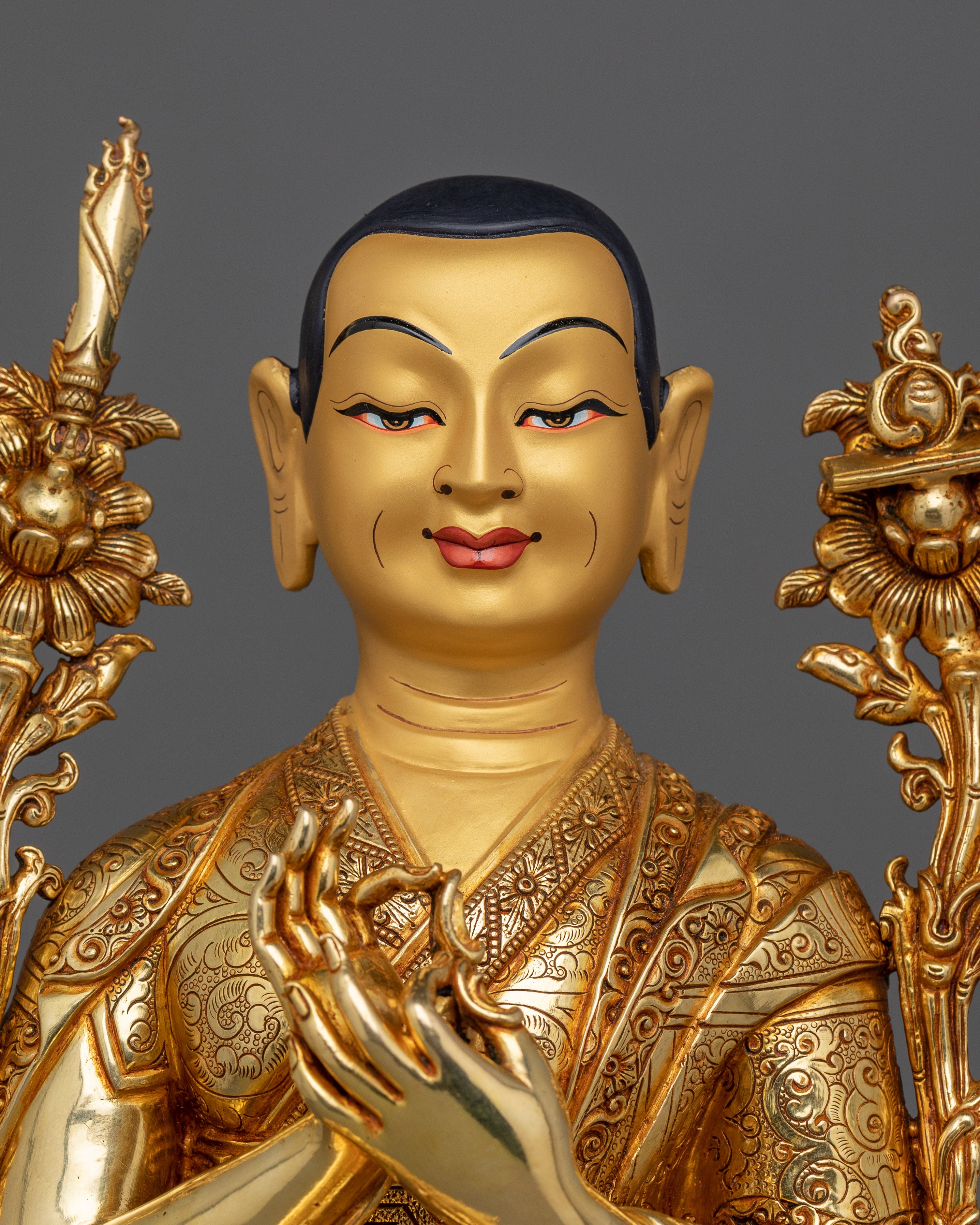 Tibetan Sculpture of Tsongkhapa Set | Tsongkhapa with Two Disciples