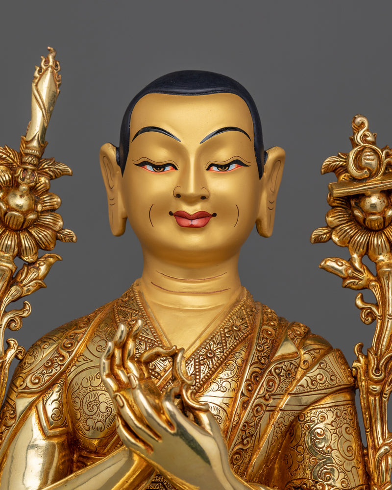 Tibetan Sculpture of Tsongkhapa Set | Tsongkhapa with Two Disciples