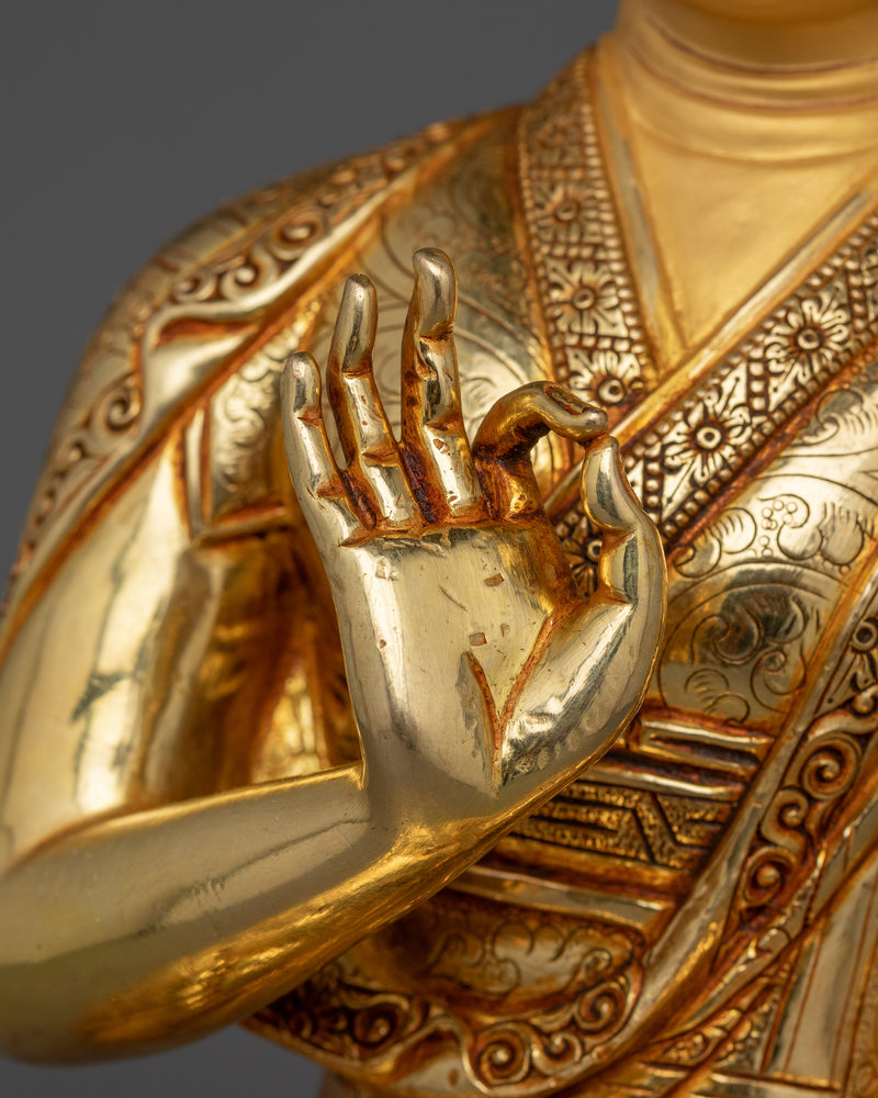 Tibetan Sculpture of Tsongkhapa Set | Tsongkhapa with Two Disciples