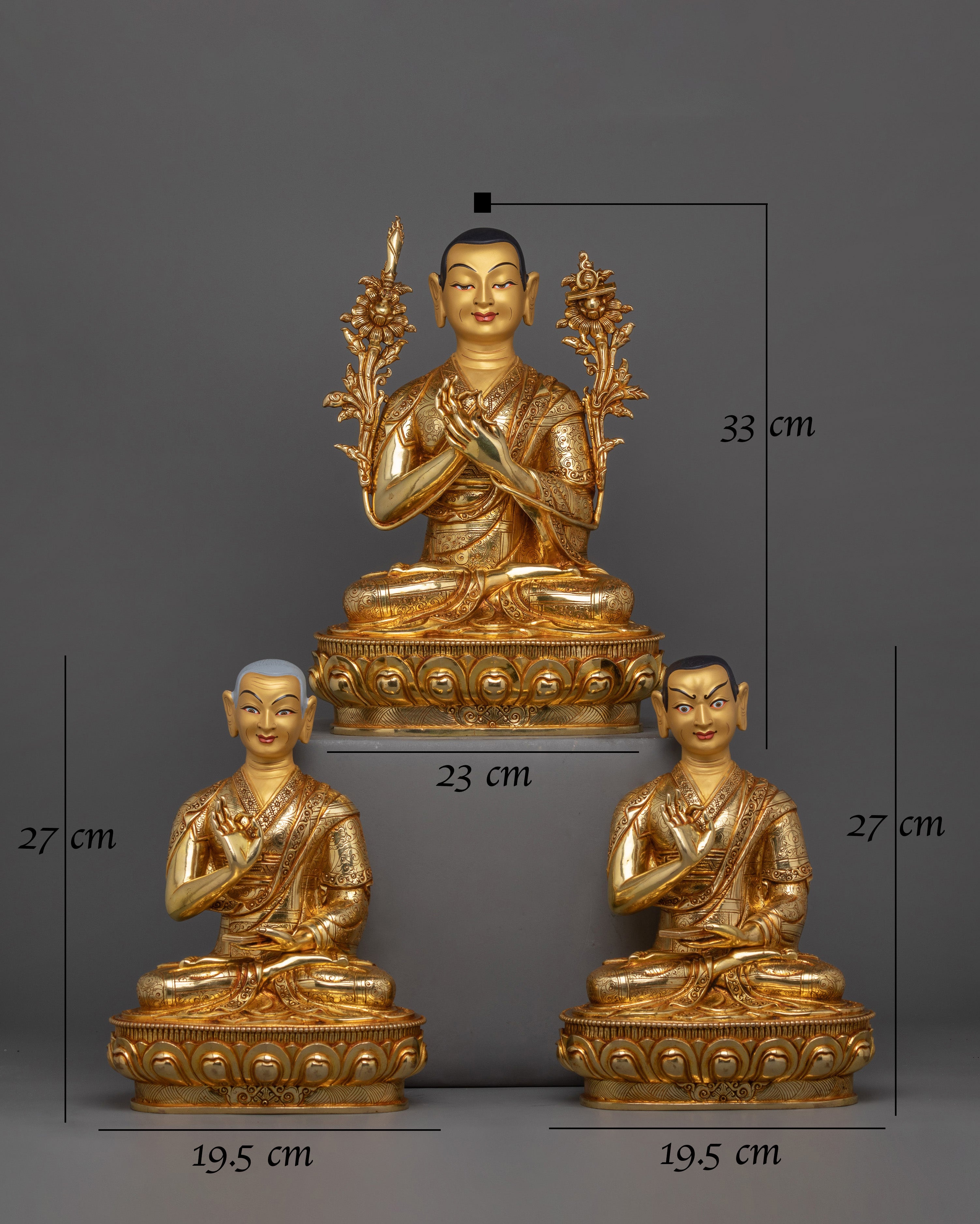 tibetan-sculpture-of-tsongkhapa-set