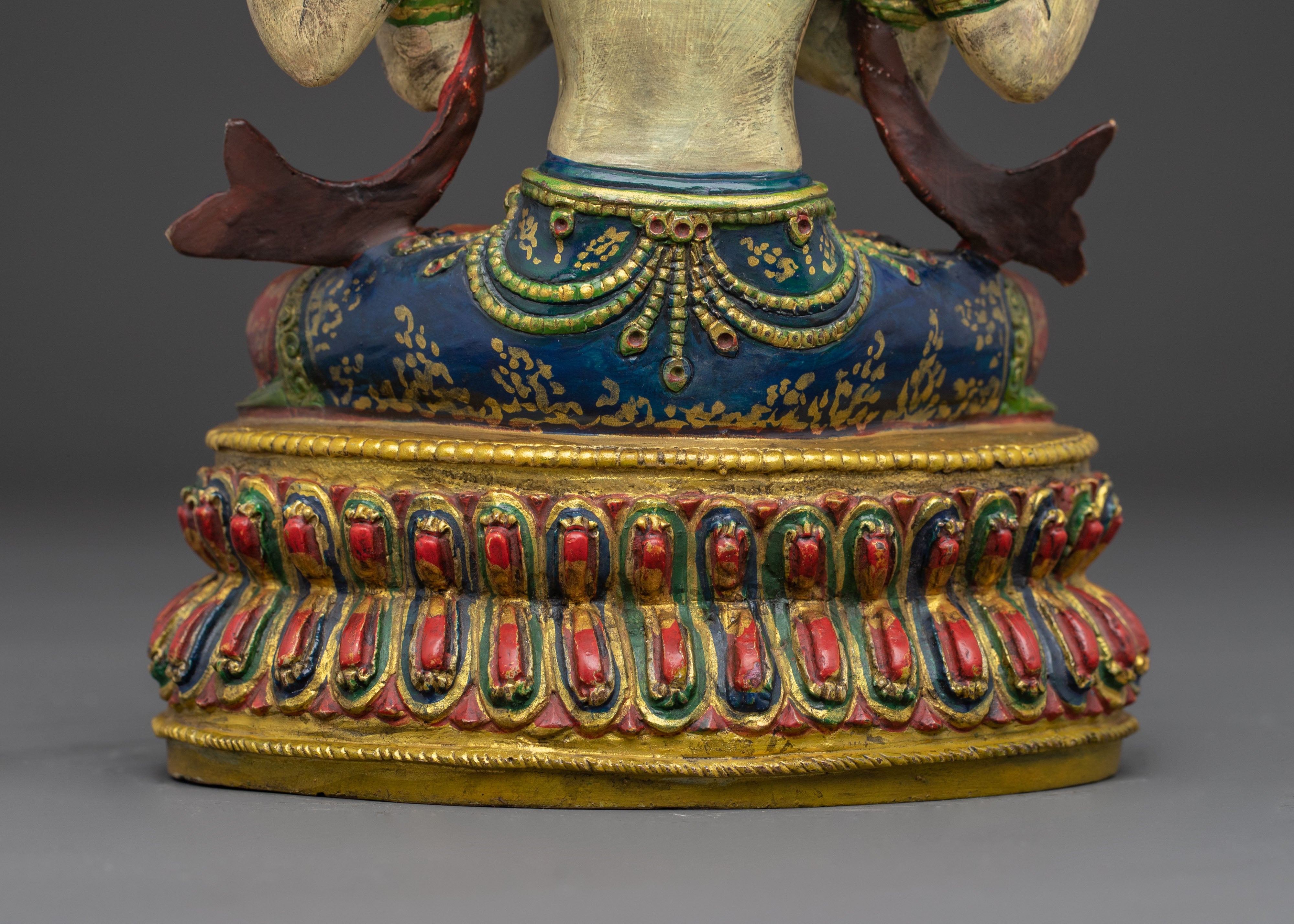 Tibetan Chenrezig Figurine: Lord of Compassion | Meditation Altar Decor