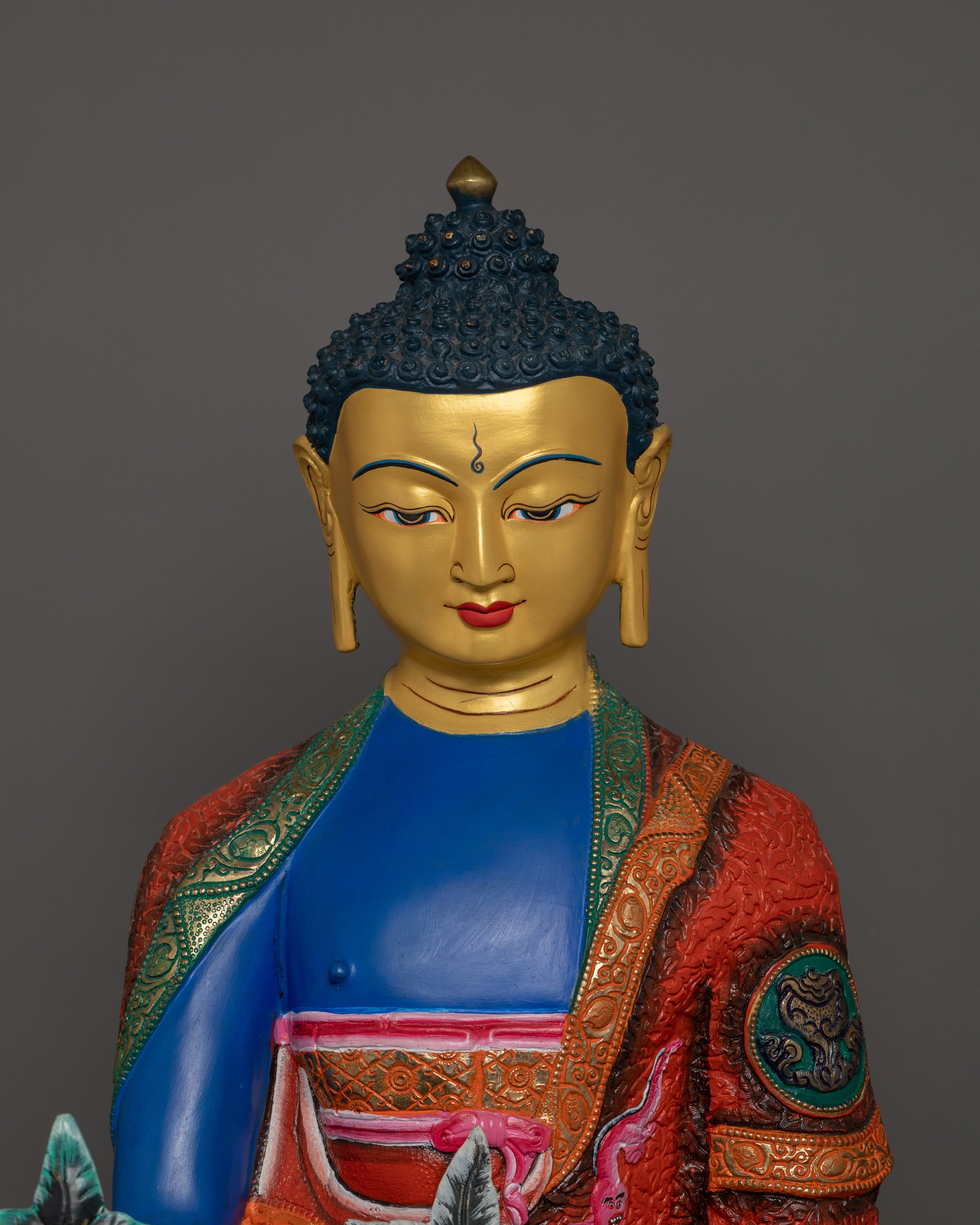 Handcrafted Statue of Medicine Buddha | Himalayan Buddhism Deity