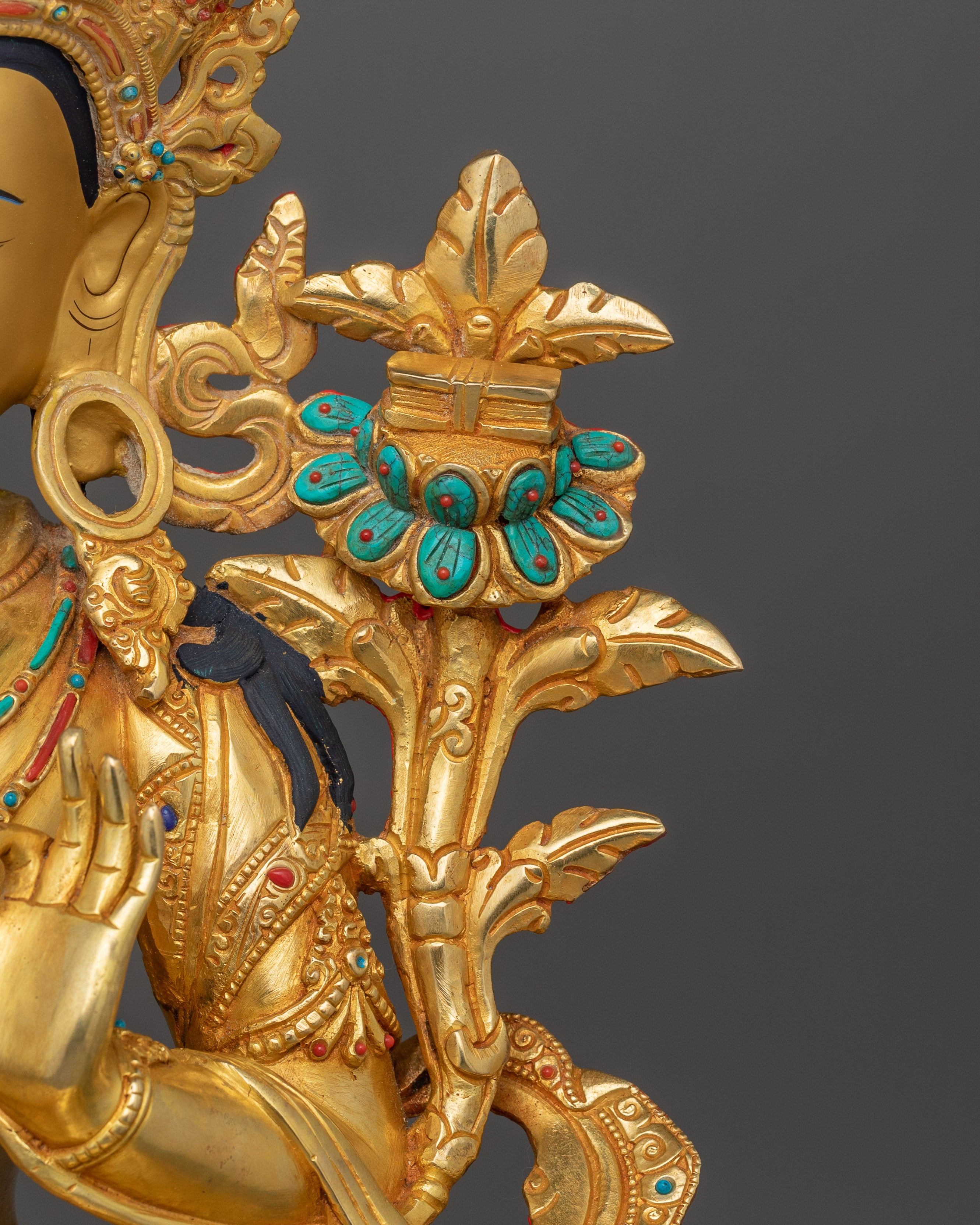 Himalayan Handmade Statue of Manjushri | Sword of Wisdom Deity