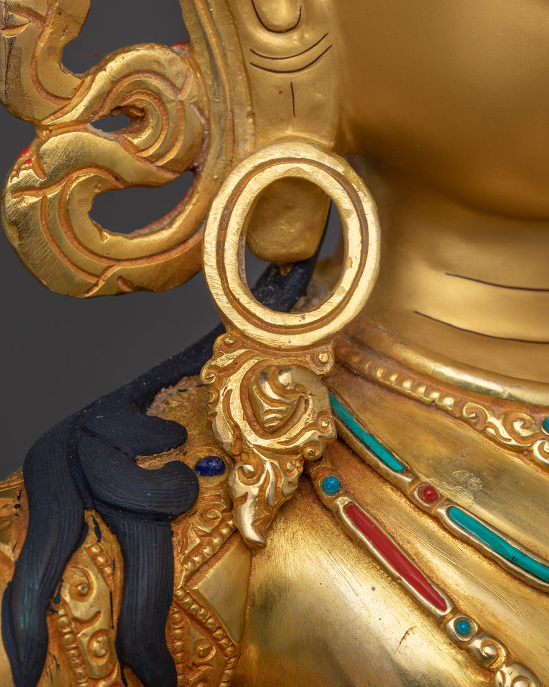 Himalayan Handmade Statue of Manjushri | Sword of Wisdom Deity