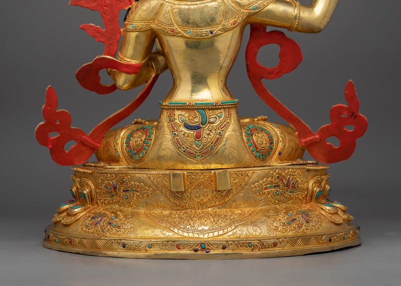 Himalayan Handmade Statue of Manjushri | Sword of Wisdom Deity