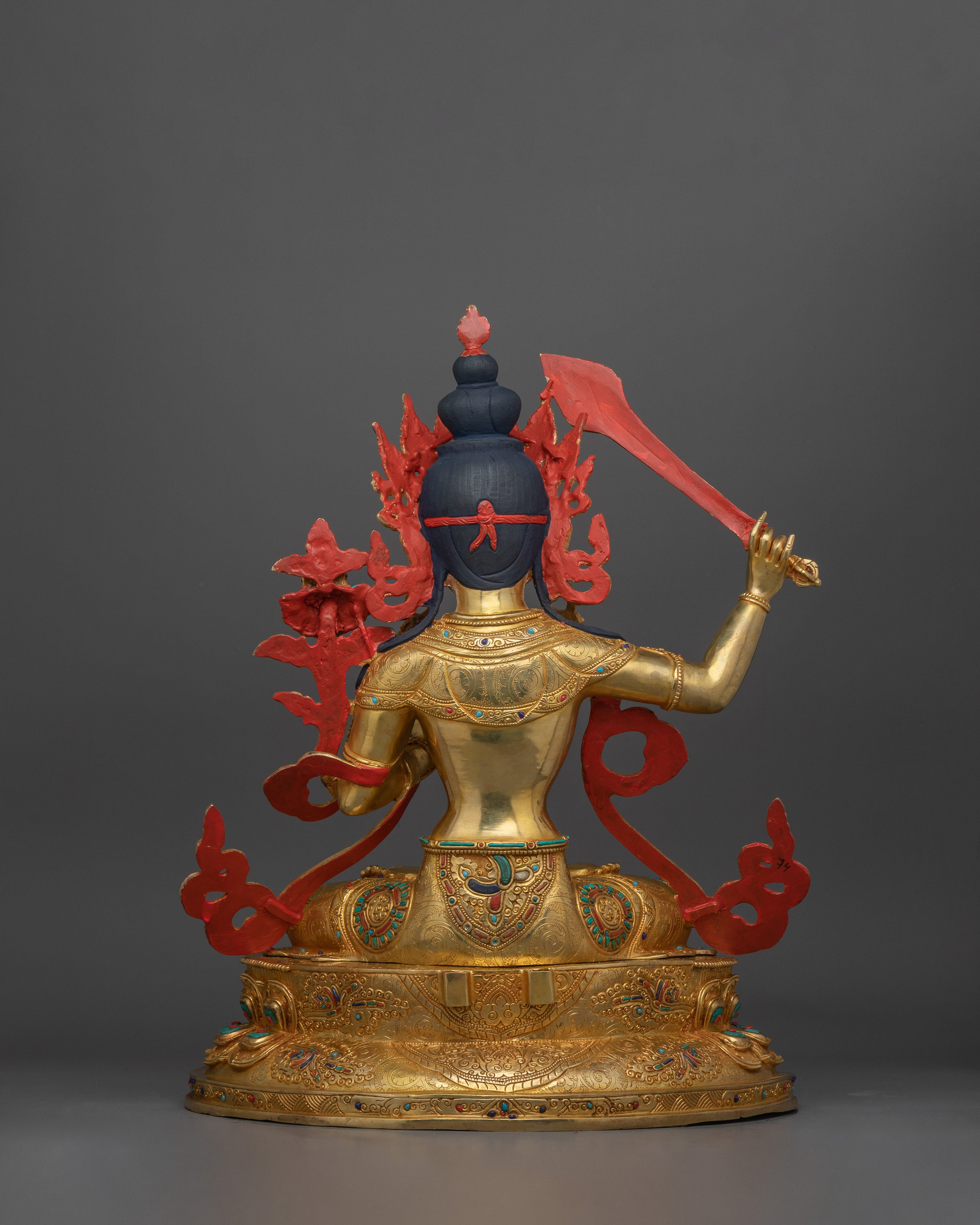 Himalayan Handmade Statue of Manjushri | Sword of Wisdom Deity