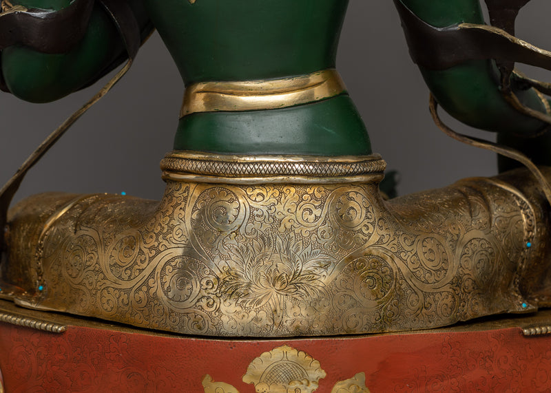 Spiritual Protector Green Tara Statue | Meditation and Healing Deity