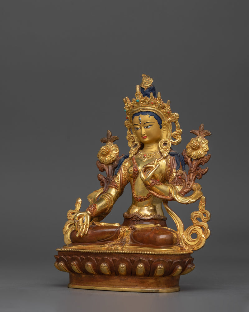 Handcrafted Himalayan Sculpture of White Tara | Goddess of Compassion