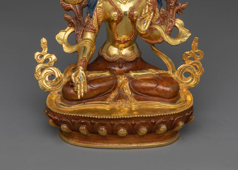 Handcrafted Himalayan Sculpture of White Tara | Goddess of Compassion
