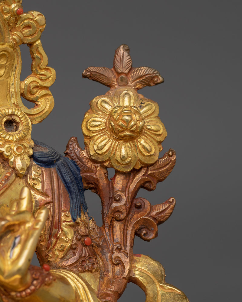Handcrafted Himalayan Sculpture of White Tara | Goddess of Compassion