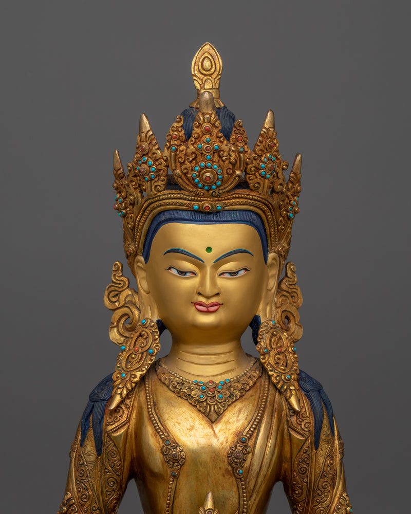 Traditional Sculpture of Amitayus | Guardian of Eternal Life and Wisdom