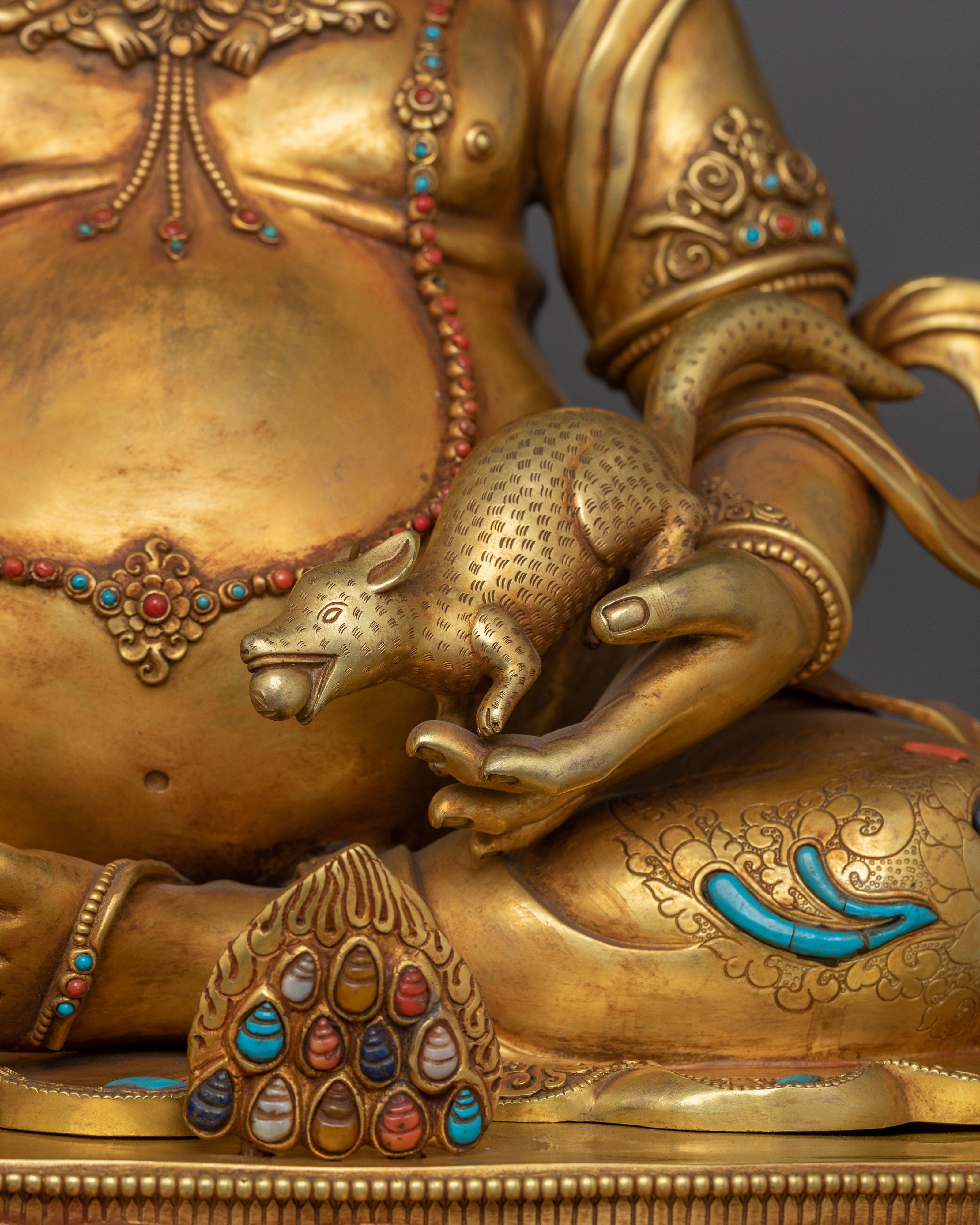 Skillfully Handcrafted Statue of Dzambhala | Deity of Wealth and Prosperity