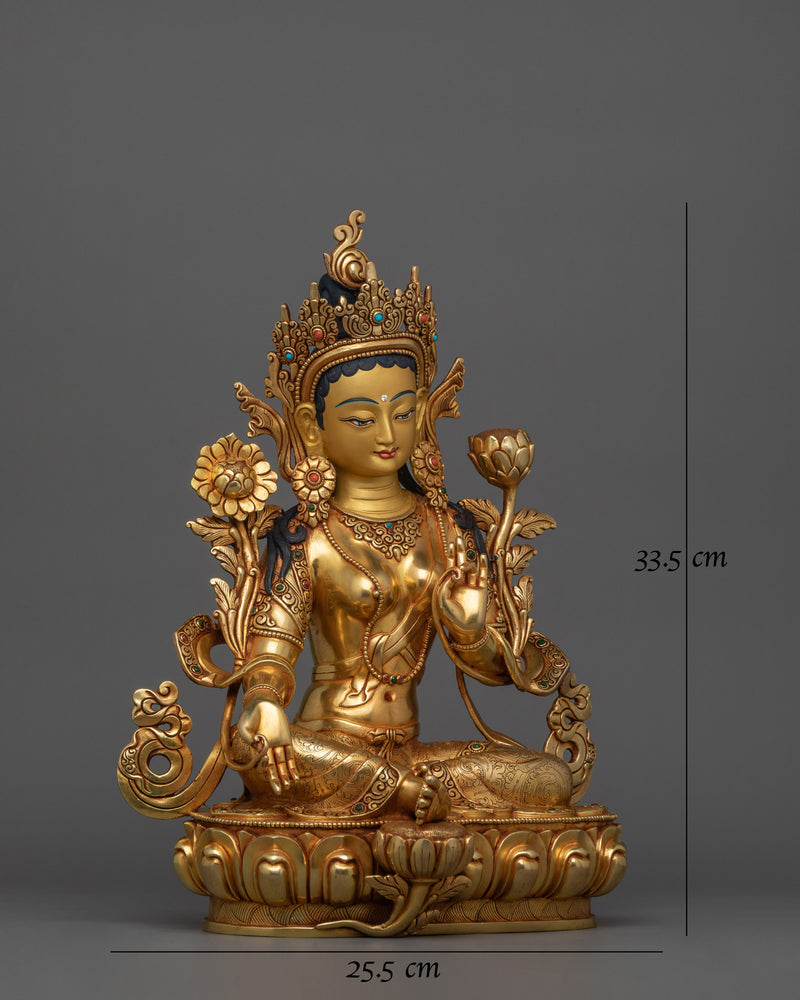 majestic-green-tara-statue