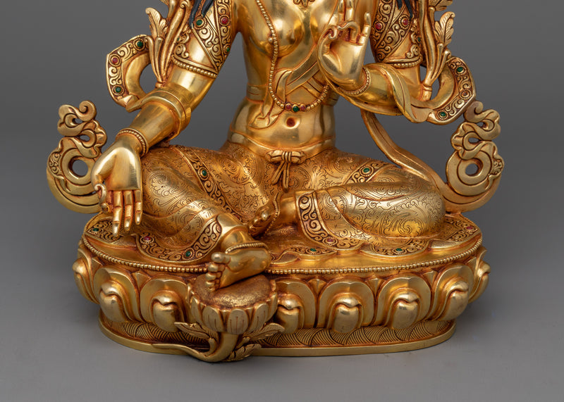 Majestic Green Tara Statue | Also known as Samaya Tara